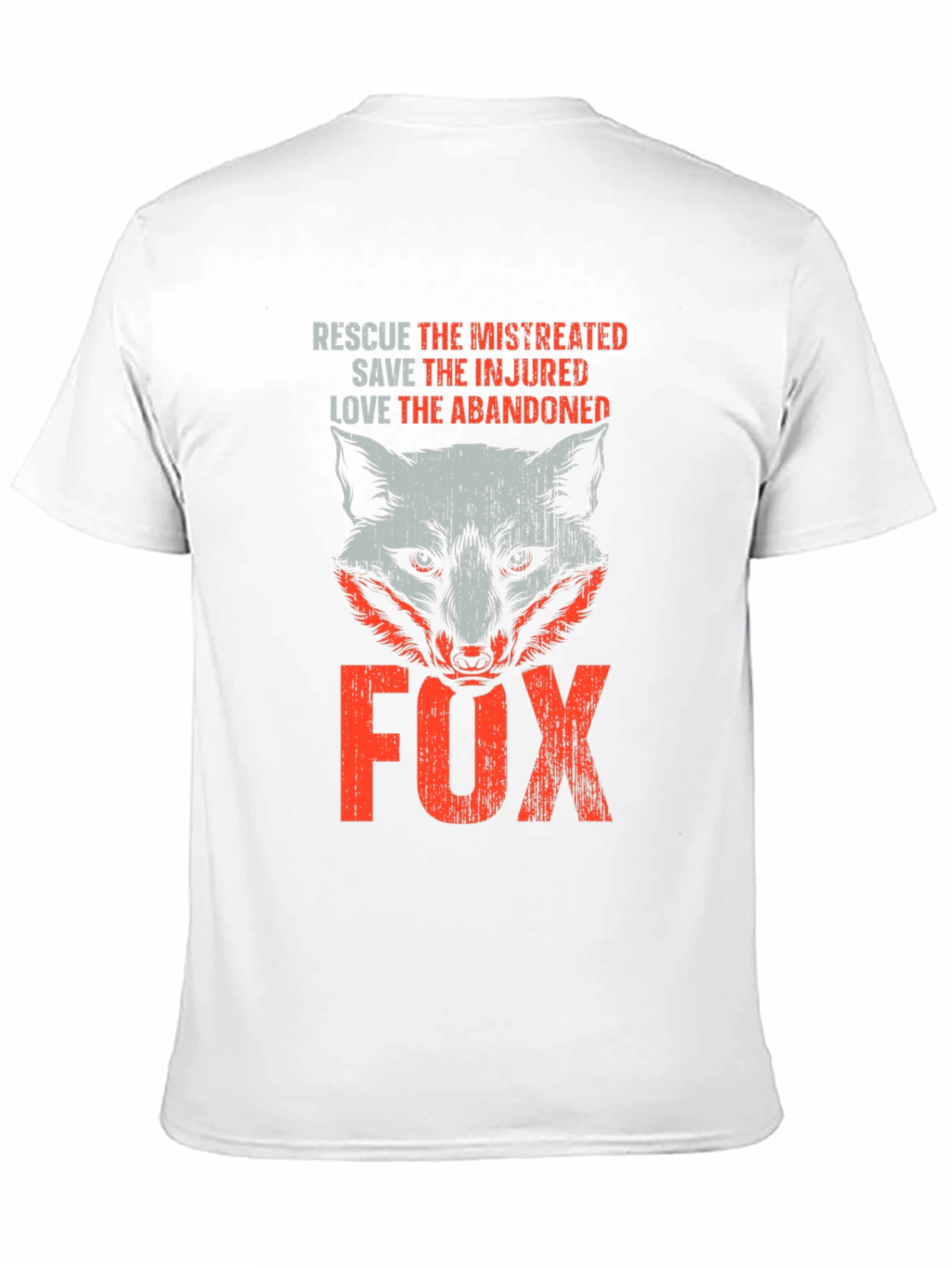 Rescue Fox Graphic T-Shirt - Animal Lover Tee