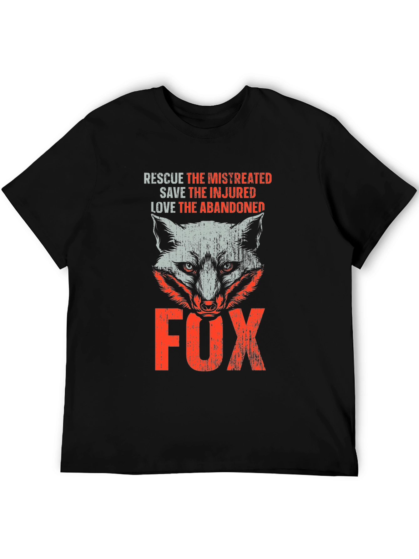 Rescue Fox Graphic T-Shirt - Animal Lover Tee