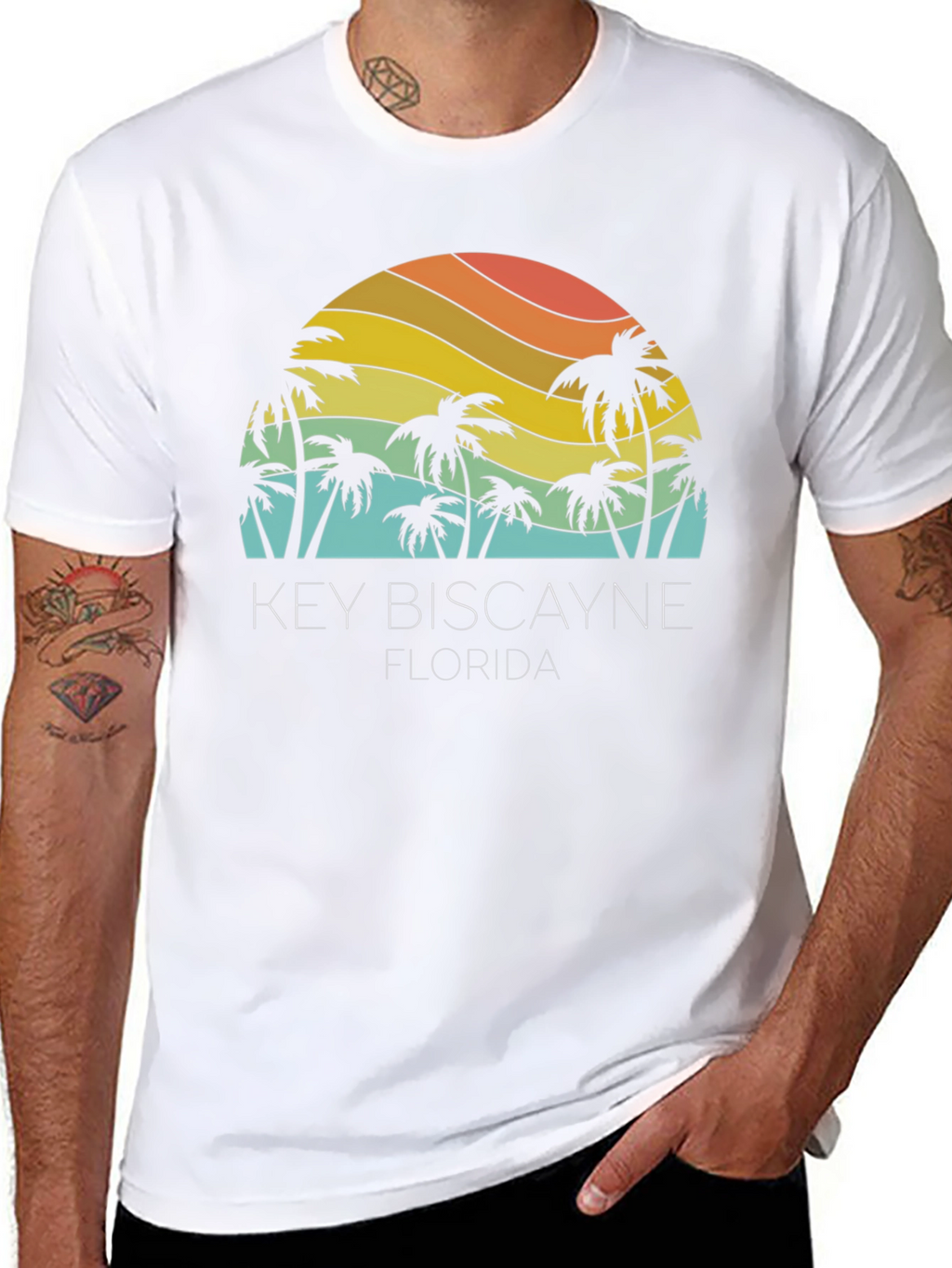 Key Biscayne Florida Palm Tree T-Shirt
