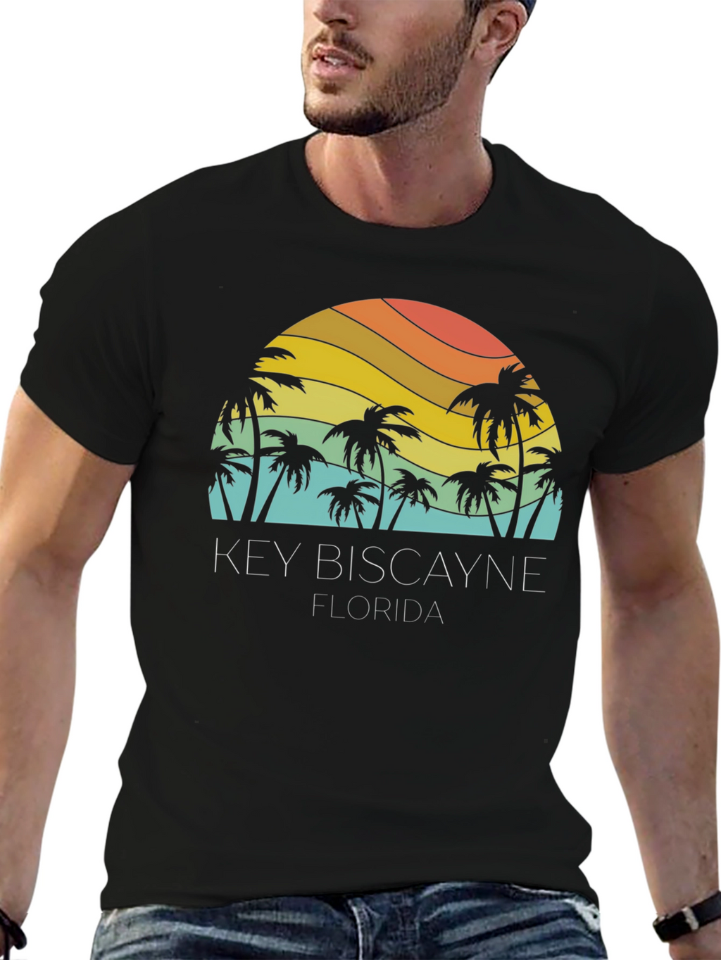 Key Biscayne Florida Palm Tree T-Shirt