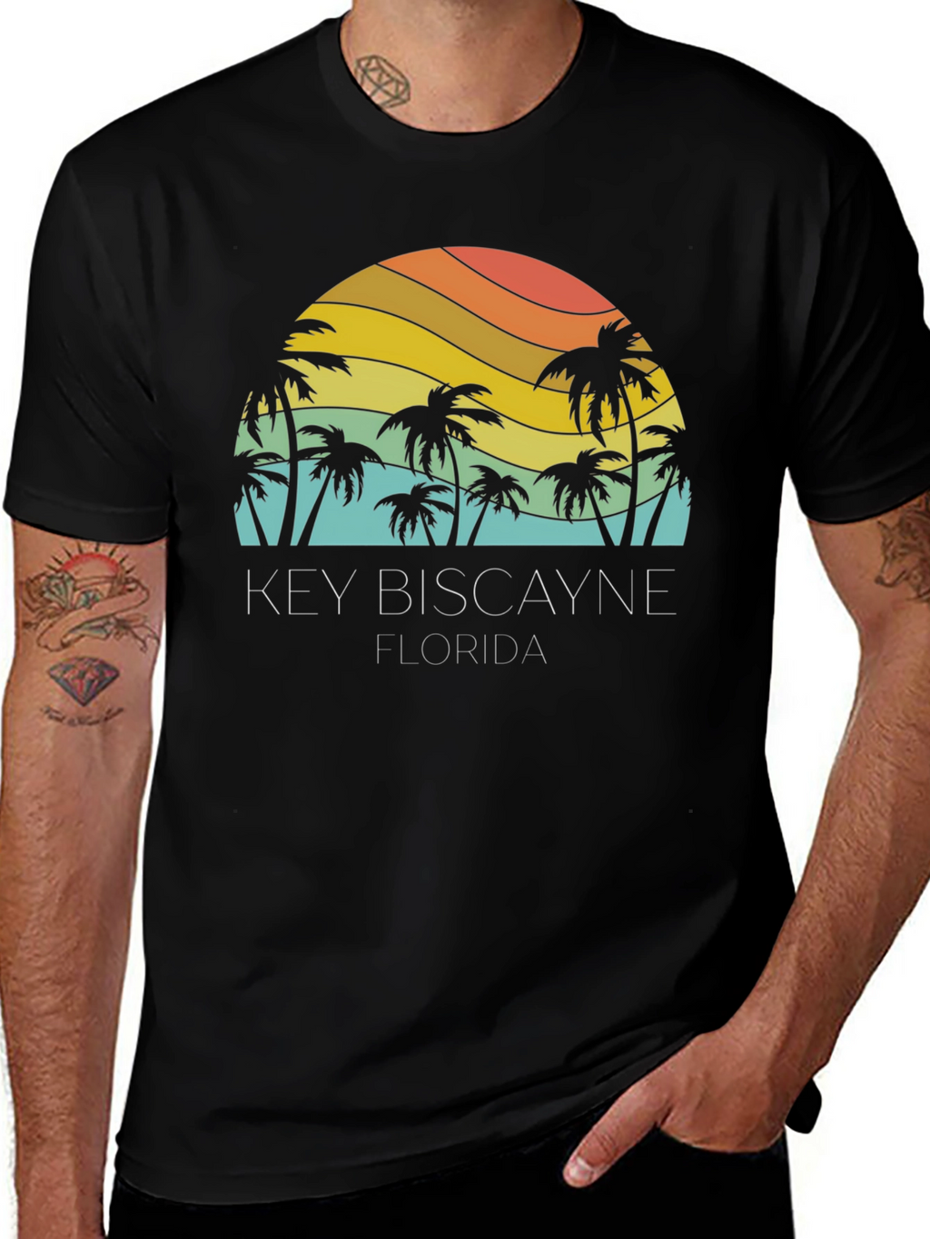Key Biscayne Florida Palm Tree T-Shirt
