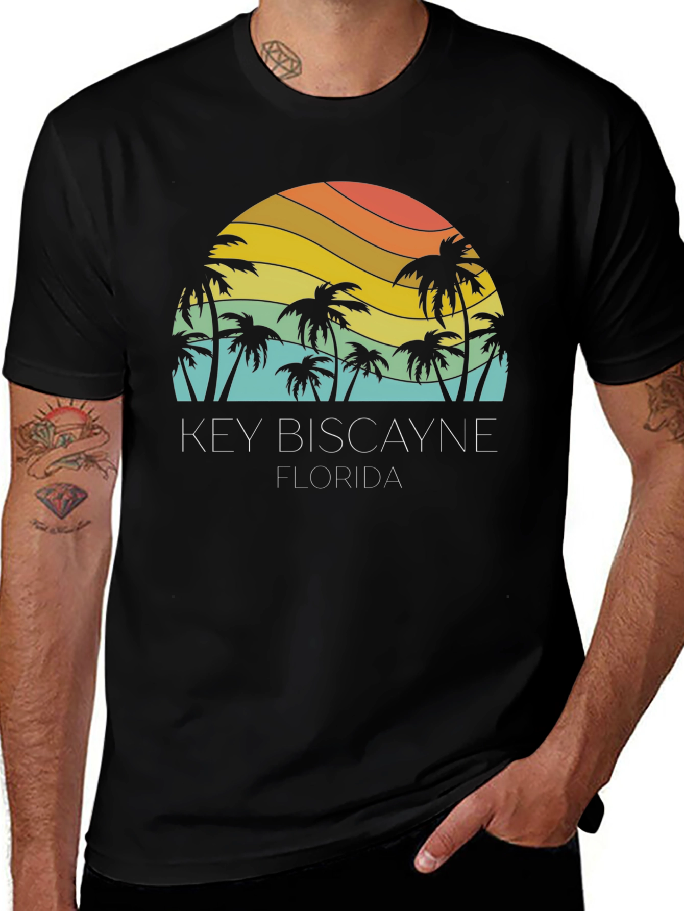 Key Biscayne Florida Palm Tree T-Shirt