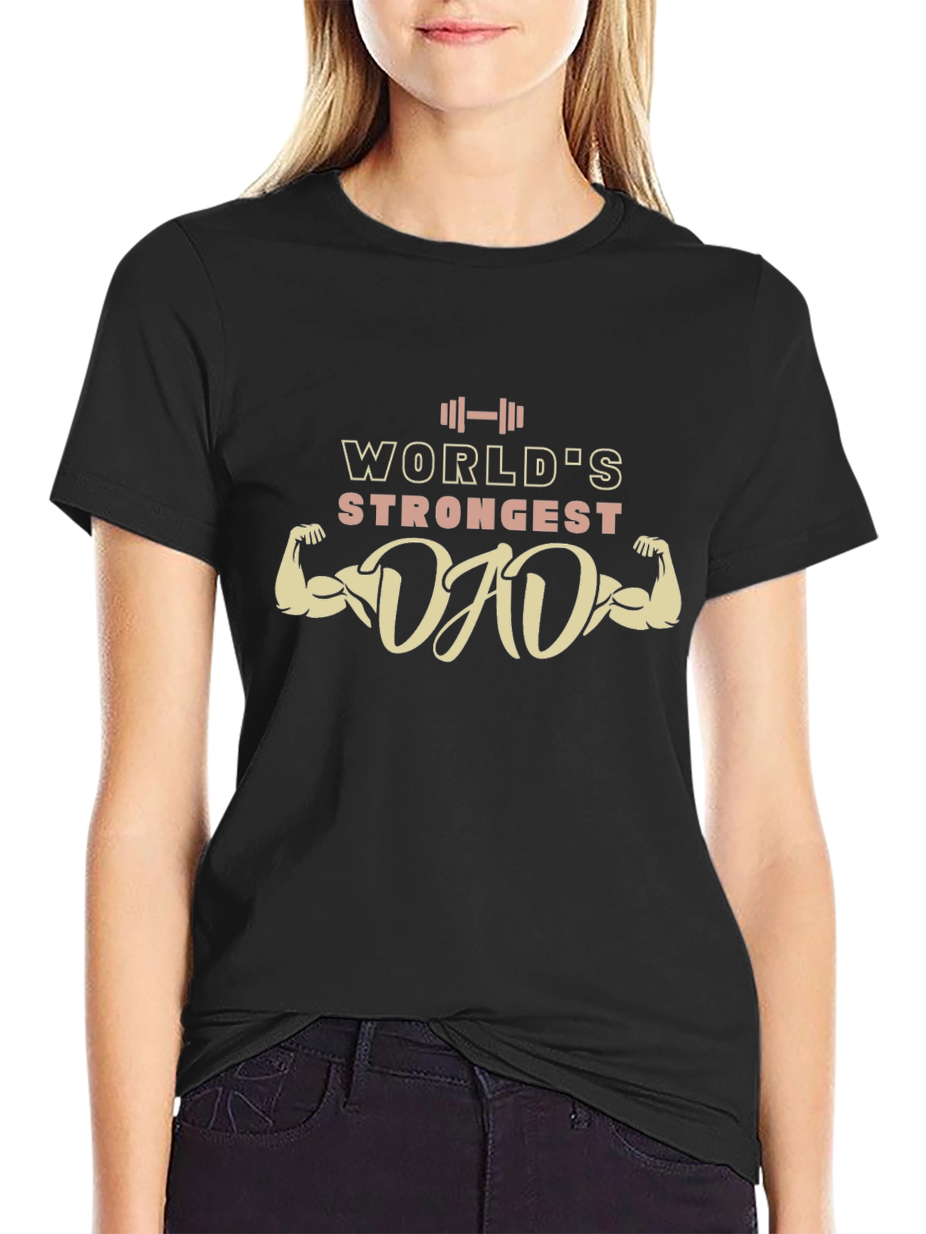 Worlds Strongest Dad T-Shirt - Perfect Fathers Day Gift
