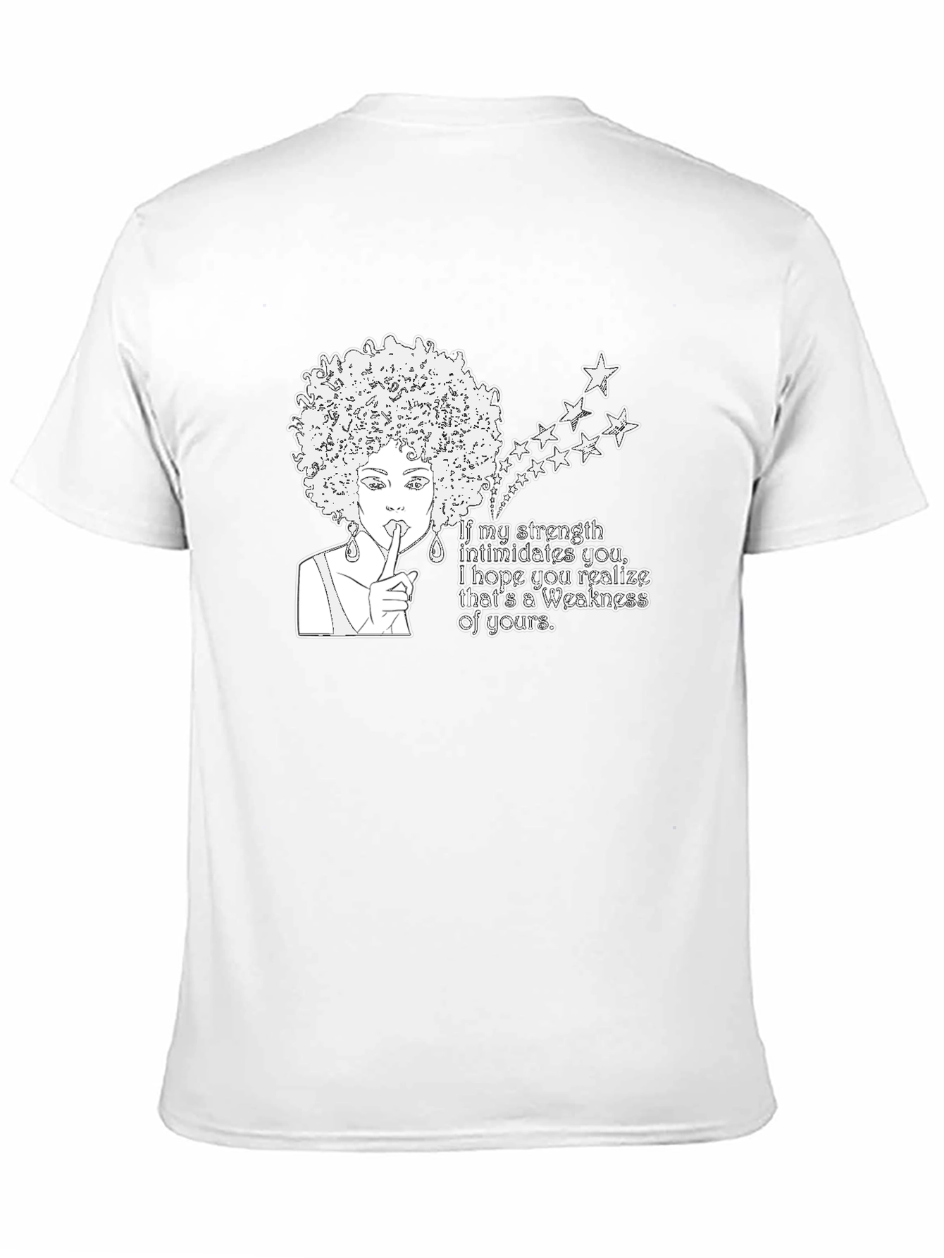 Empowered Afro Woman T-Shirt - Strength & Confidence