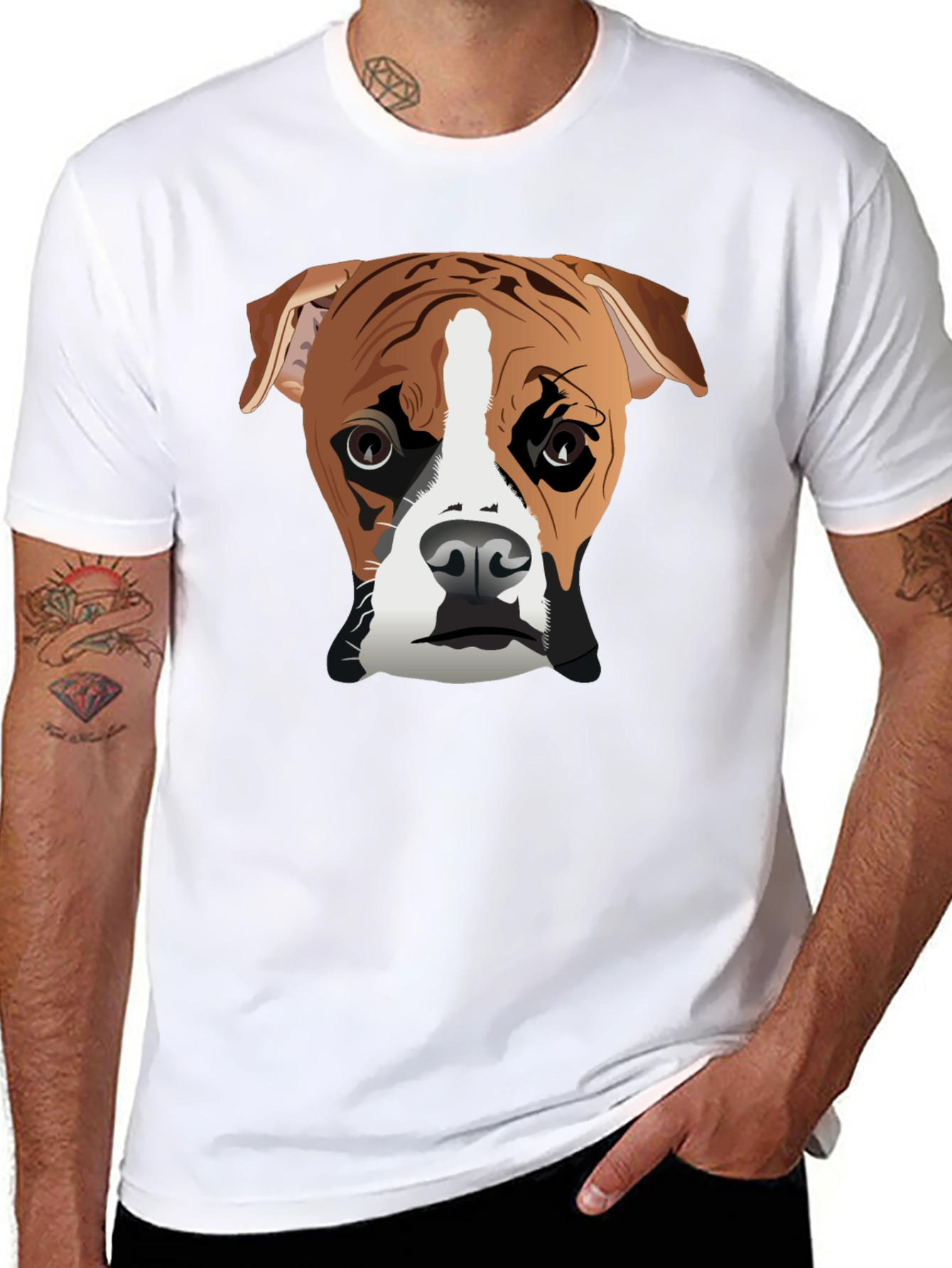 Boxer Dog Graphic Tee - Cool Canine Style