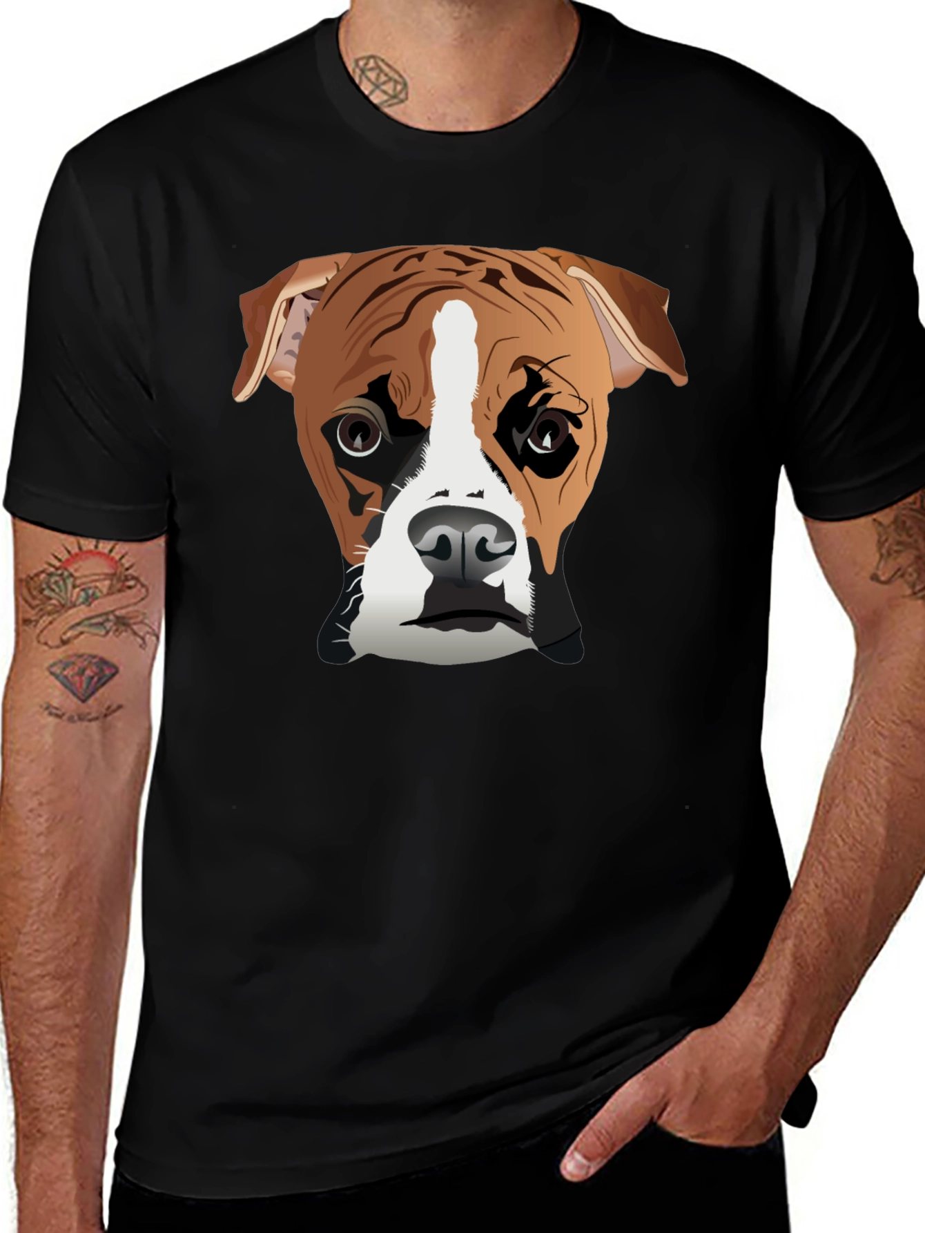 Boxer Dog Graphic Tee - Cool Canine Style
