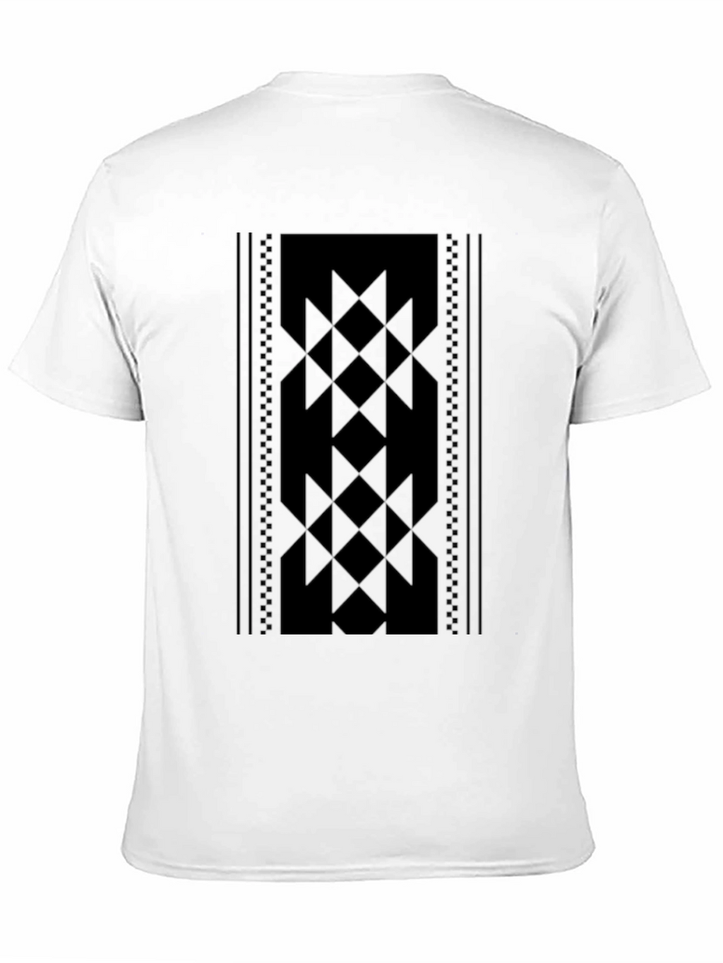 Geometric Pattern Tee - Stylish Black Shirt