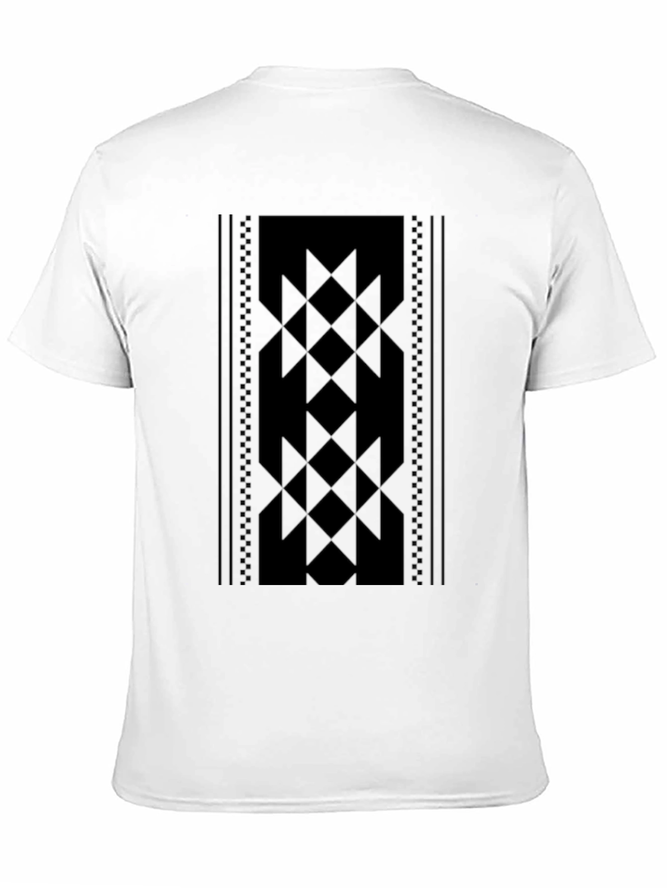 Geometric Pattern Tee - Stylish Black Shirt