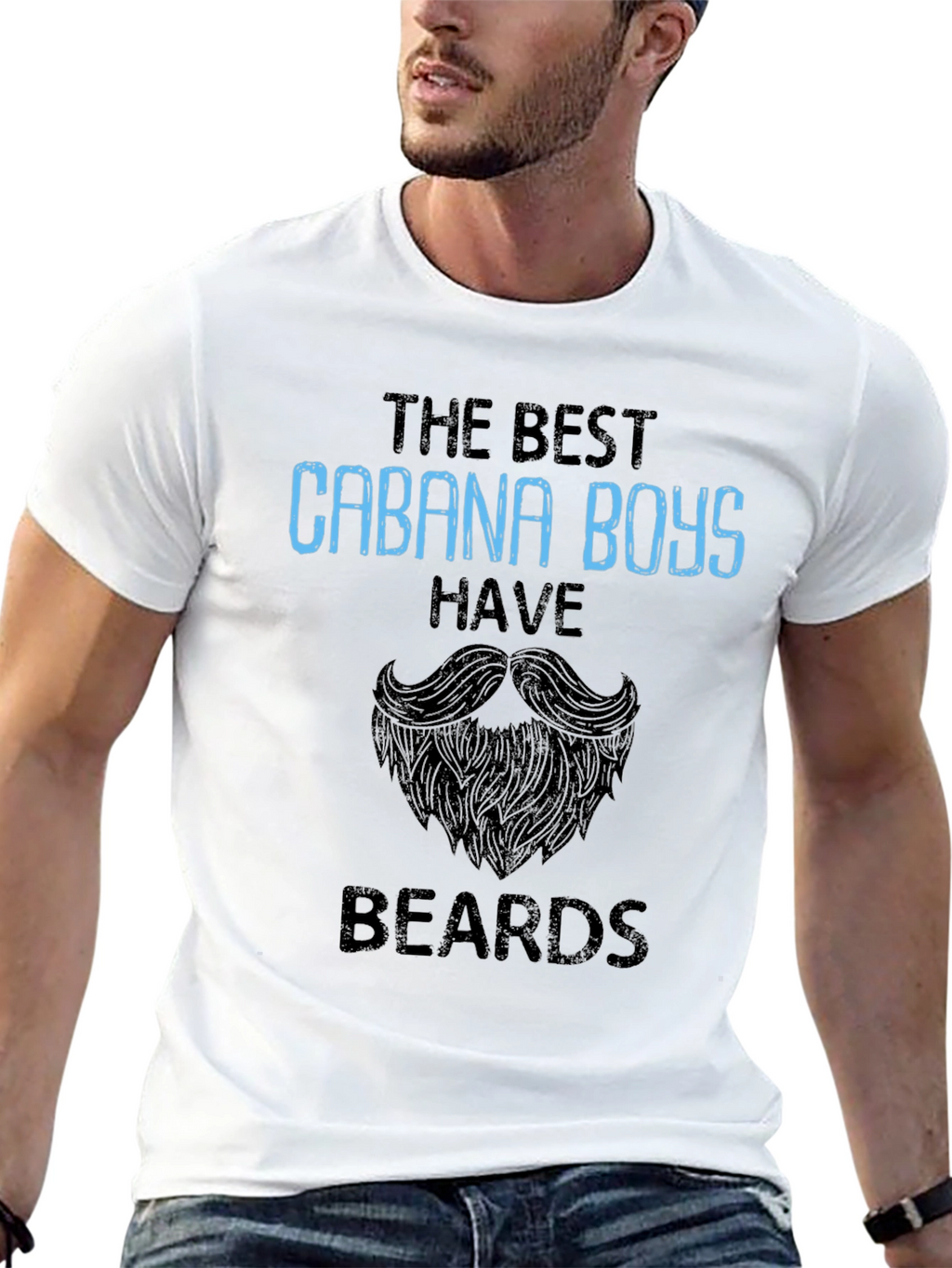Cabana Boys Beard Graphic T-Shirt - Stylish Summer Tee