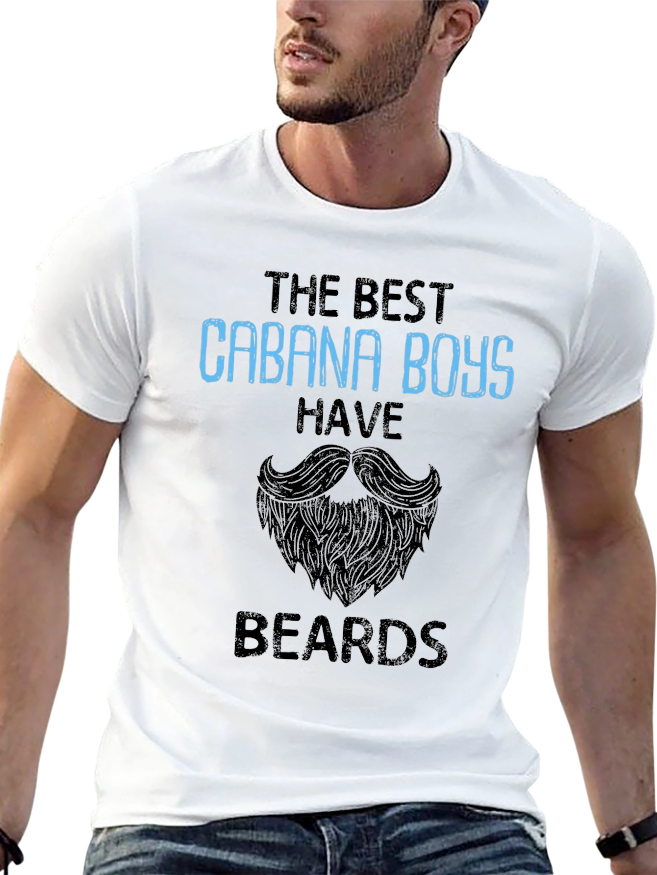 Cabana Boys Beard Graphic T-Shirt - Stylish Summer Tee