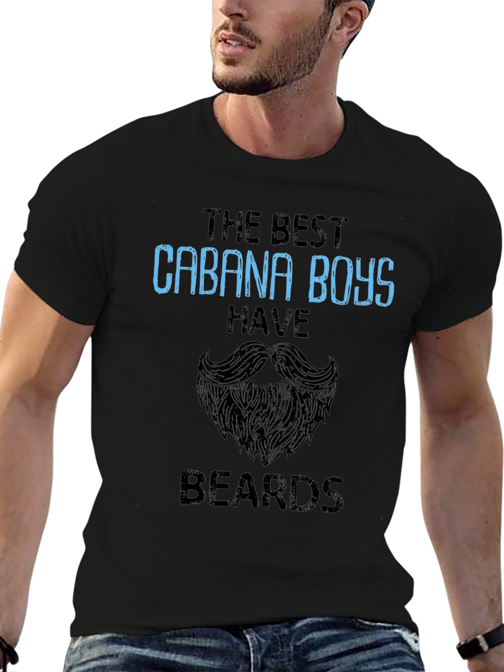 Cabana Boys Beard Graphic T-Shirt - Stylish Summer Tee
