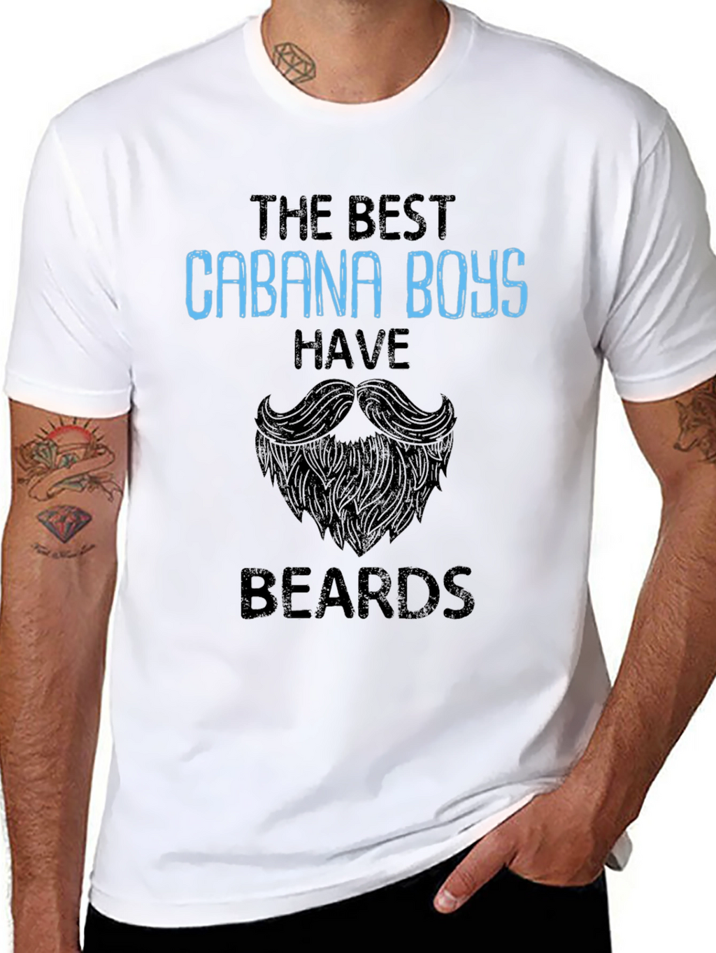 Cabana Boys Beard Graphic T-Shirt - Stylish Summer Tee