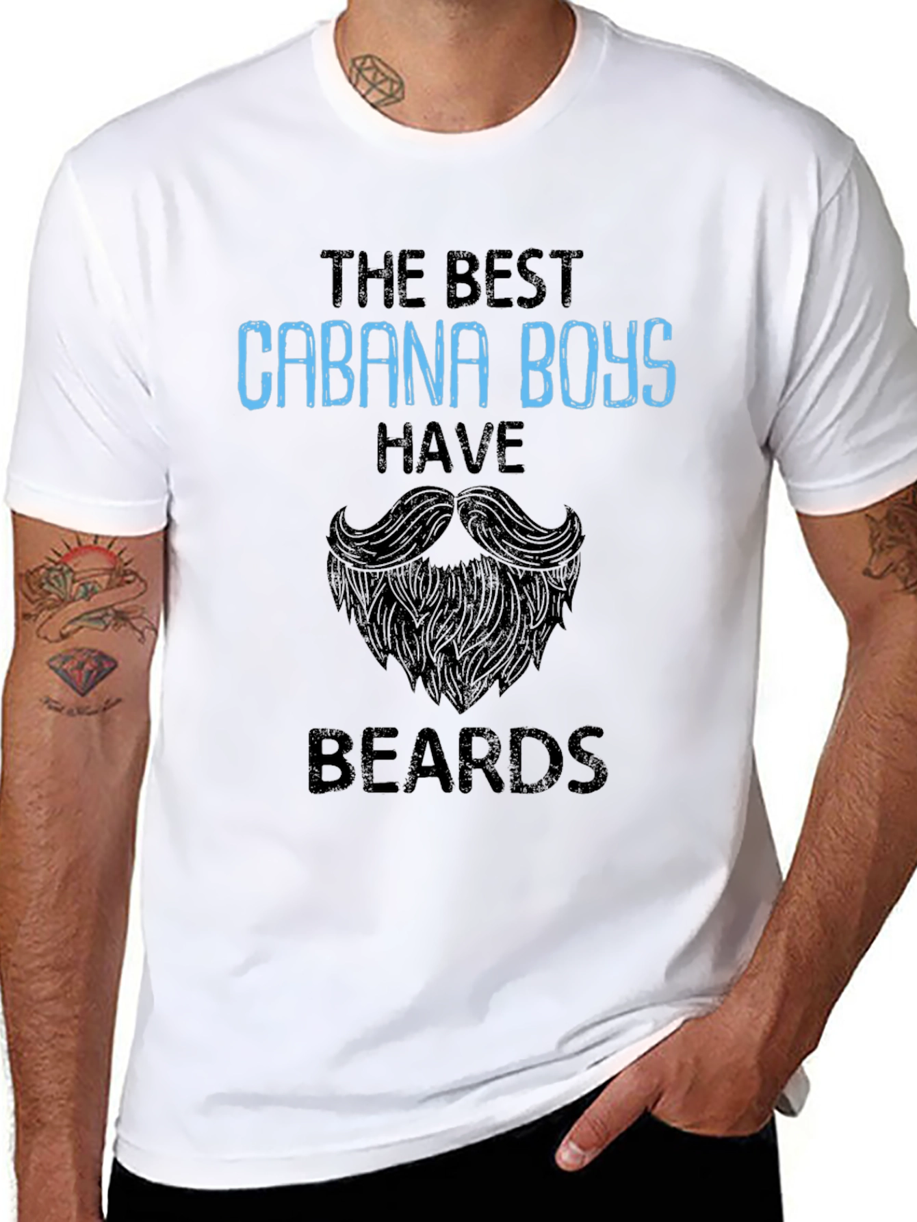Cabana Boys Beard Graphic T-Shirt - Stylish Summer Tee
