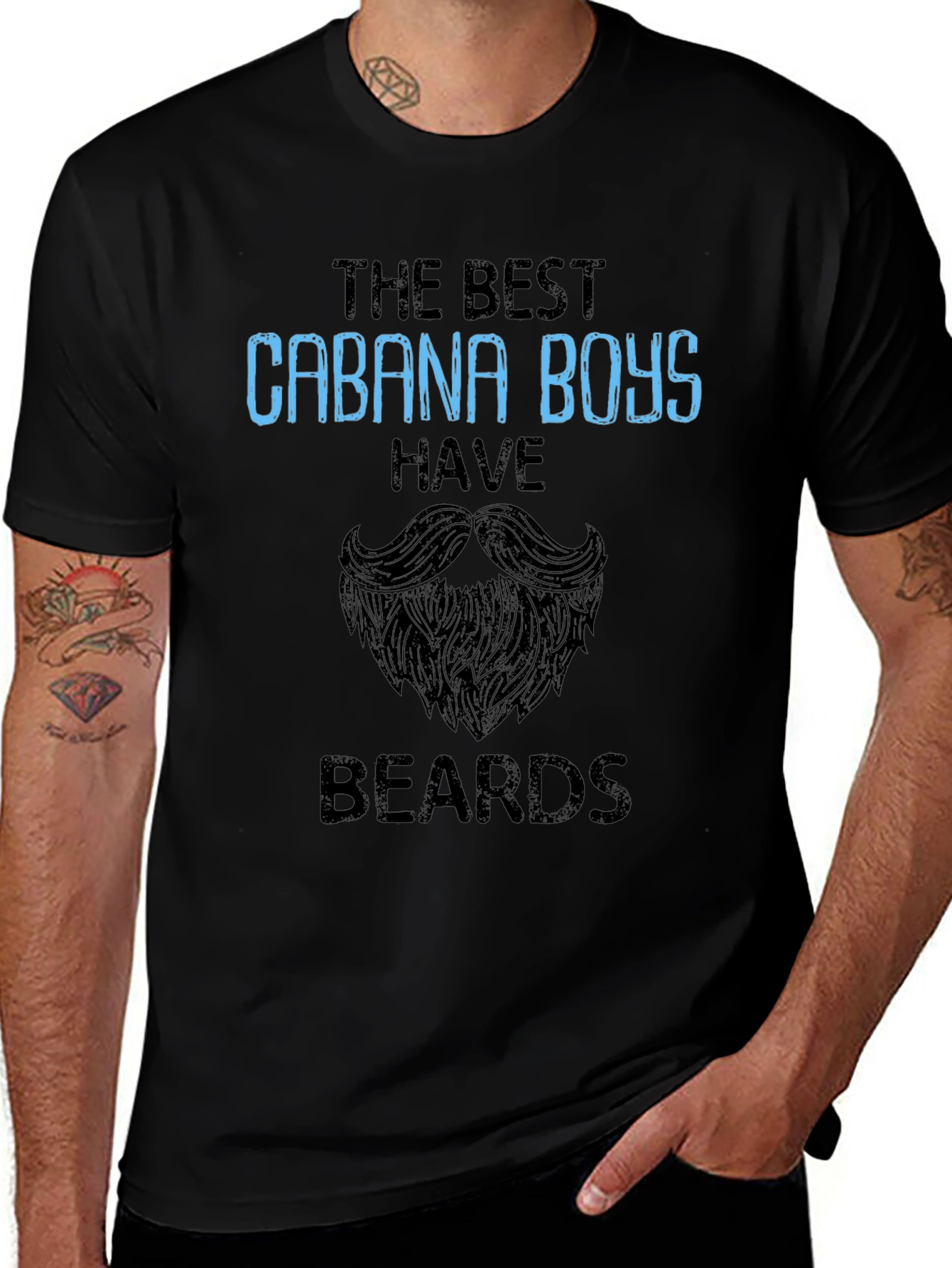 Cabana Boys Beard Graphic T-Shirt - Stylish Summer Tee