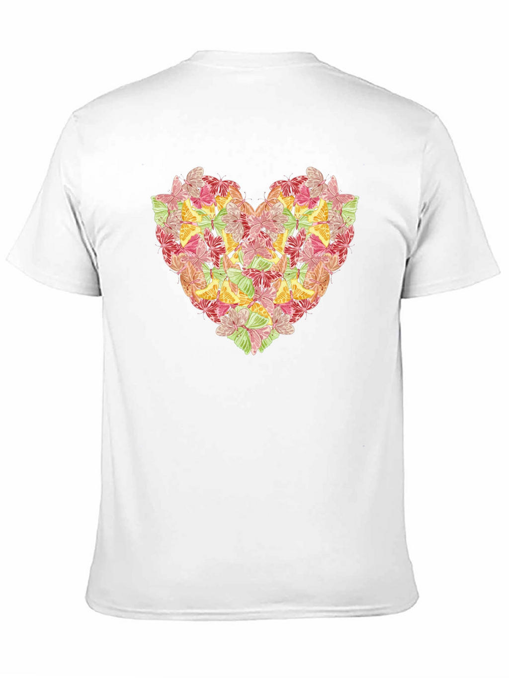 Butterfly Heart Graphic Black T-Shirt