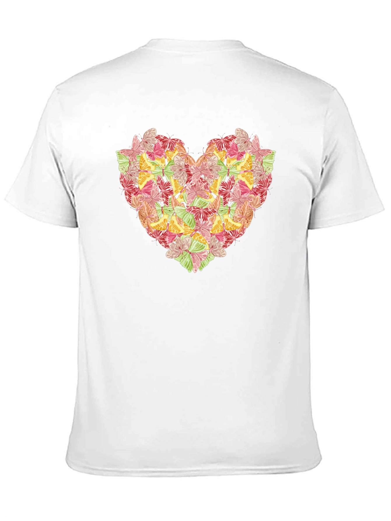 Butterfly Heart Graphic Black T-Shirt