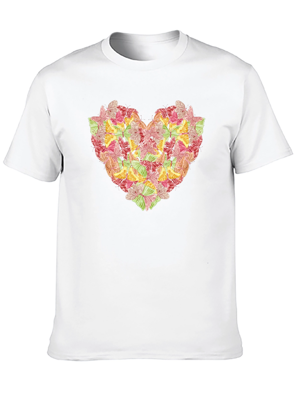 Butterfly Heart Graphic Black T-Shirt