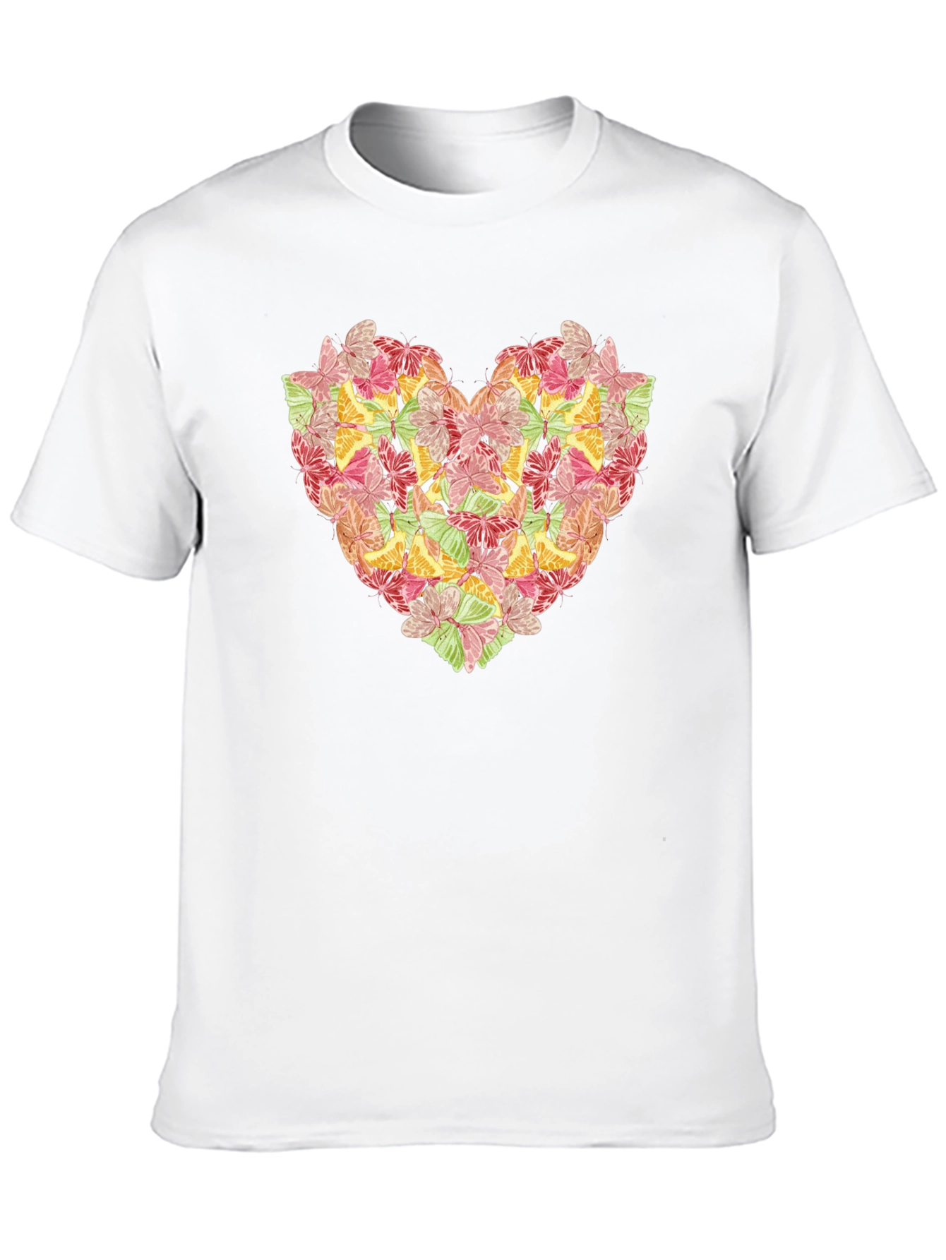 Butterfly Heart Graphic Black T-Shirt