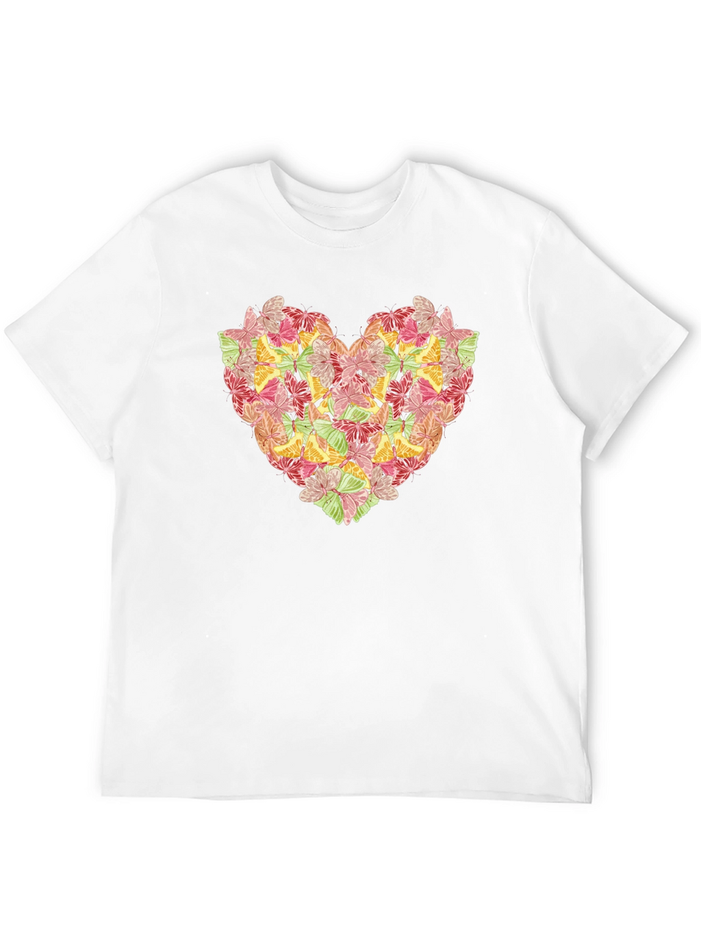 Butterfly Heart Graphic Black T-Shirt