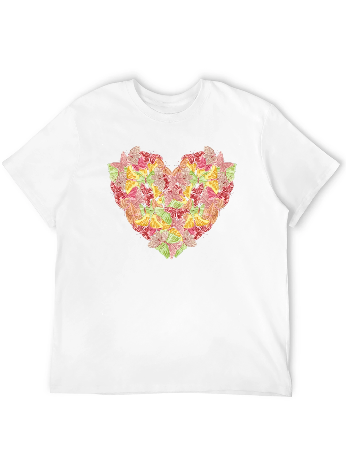 Butterfly Heart Graphic Black T-Shirt