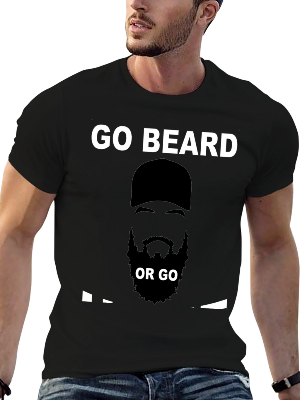 Go Beard or Go Home T-Shirt - Black