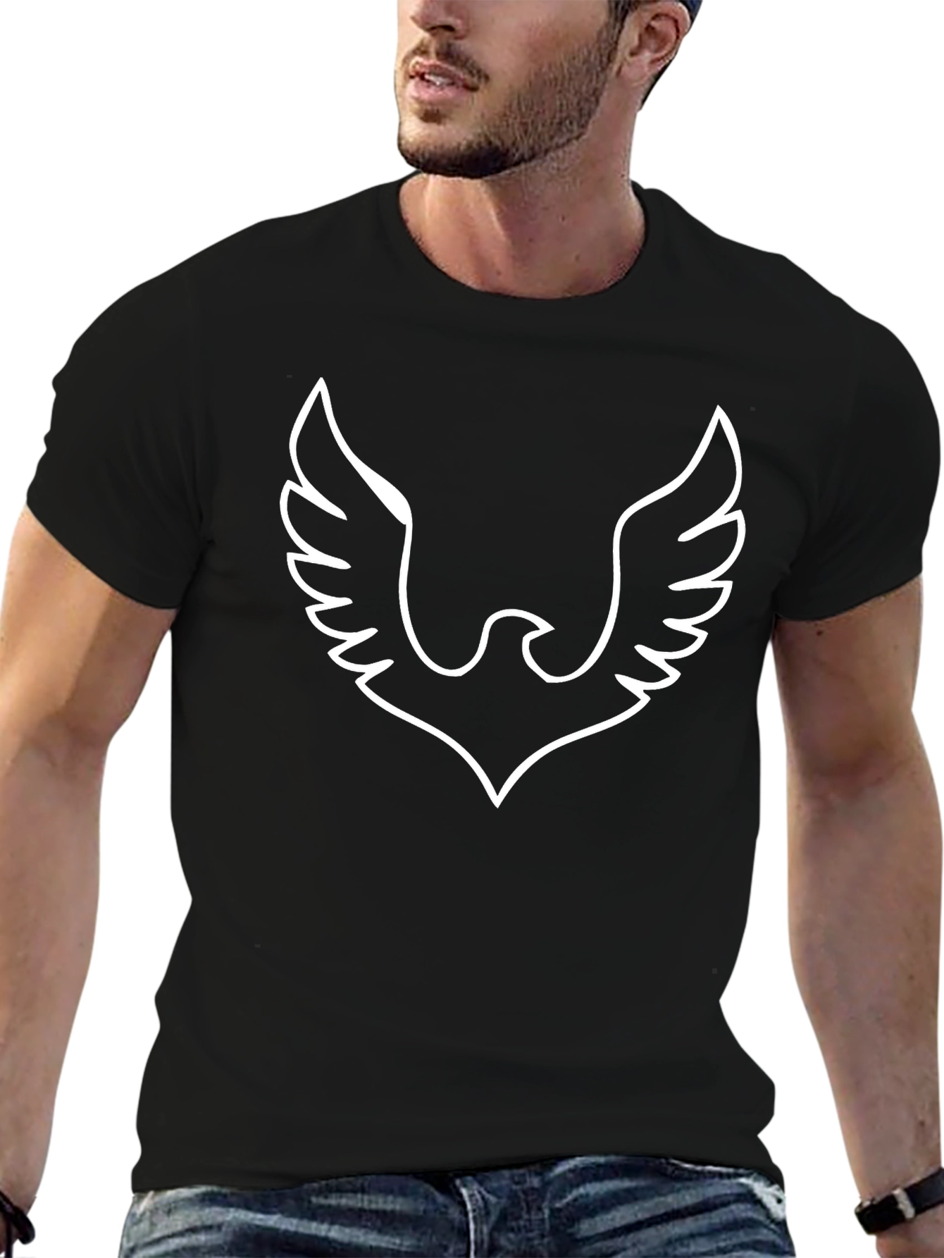 Phoenix Graphic Tee - Black Cotton Blend