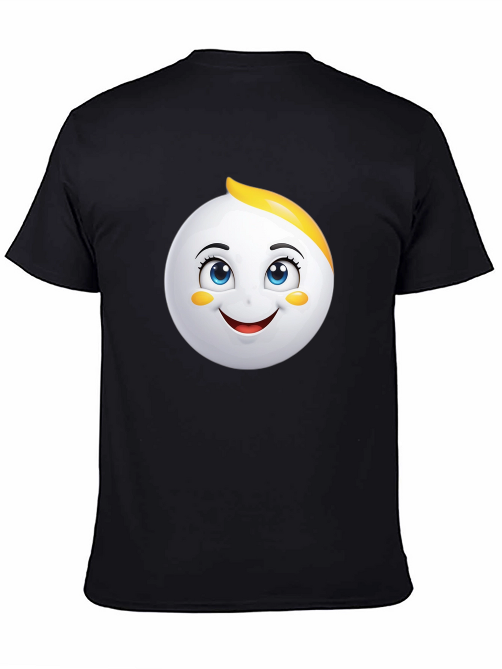 Emoji Face Graphic Black T-Shirt
