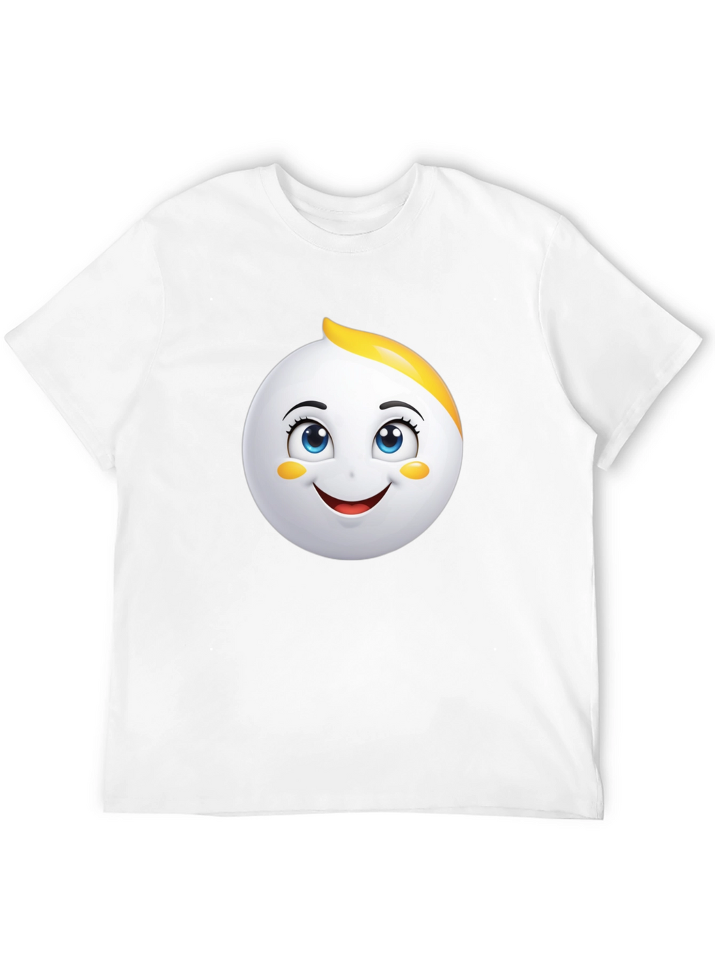 Emoji Face Graphic Black T-Shirt