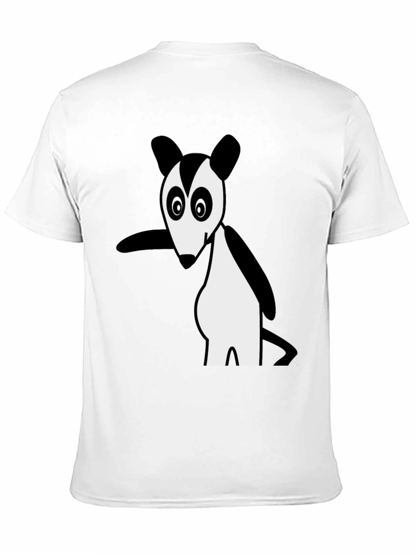 Cartoon Opossum Black T-Shirt