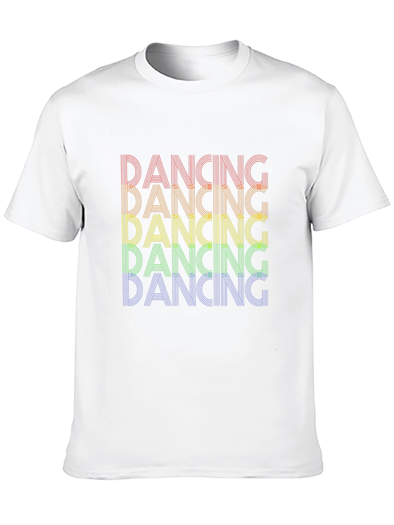 Rainbow Dancing Graphic Tee - Bold Statement Shirt