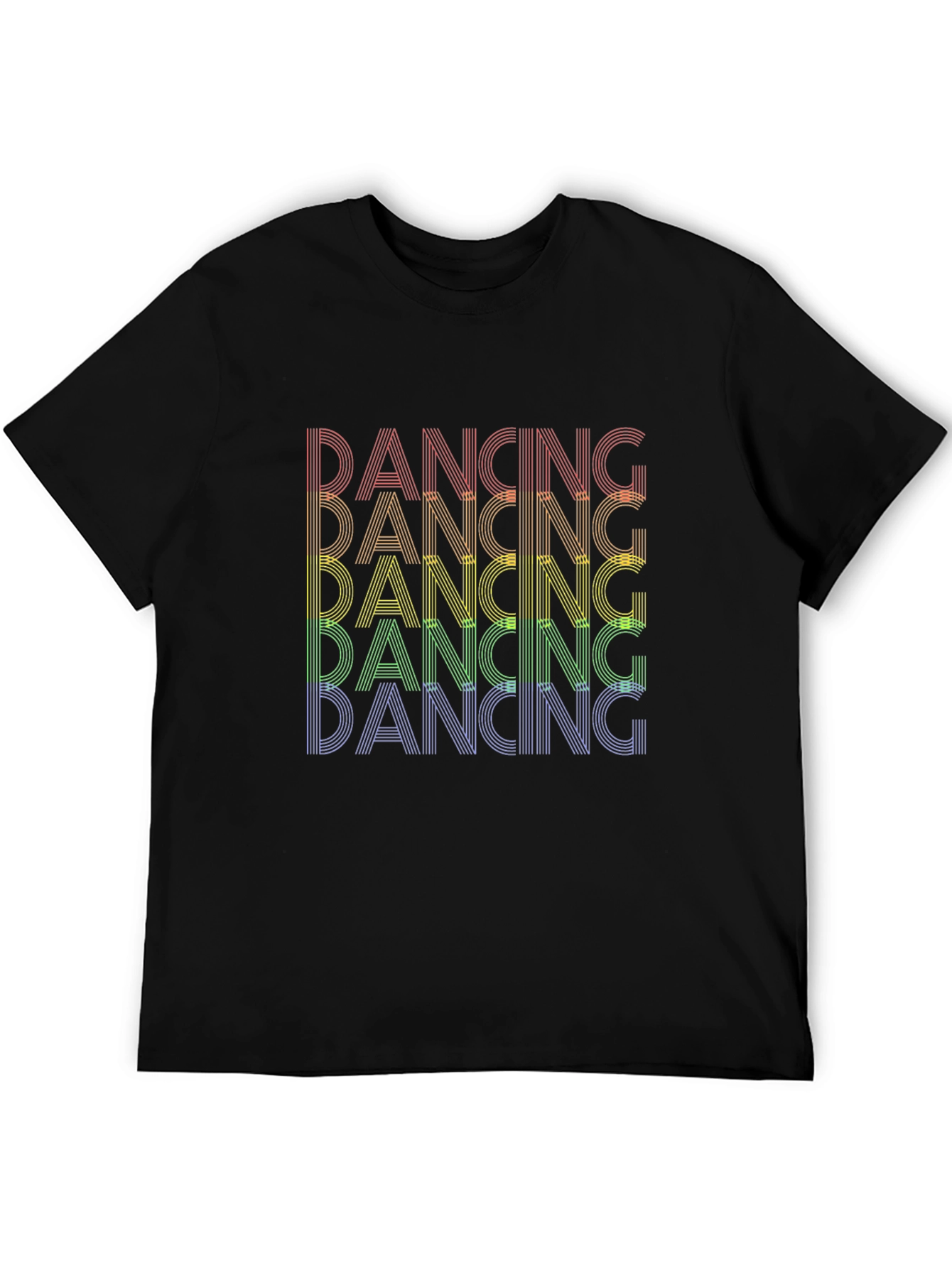 Rainbow Dancing Graphic Tee - Bold Statement Shirt