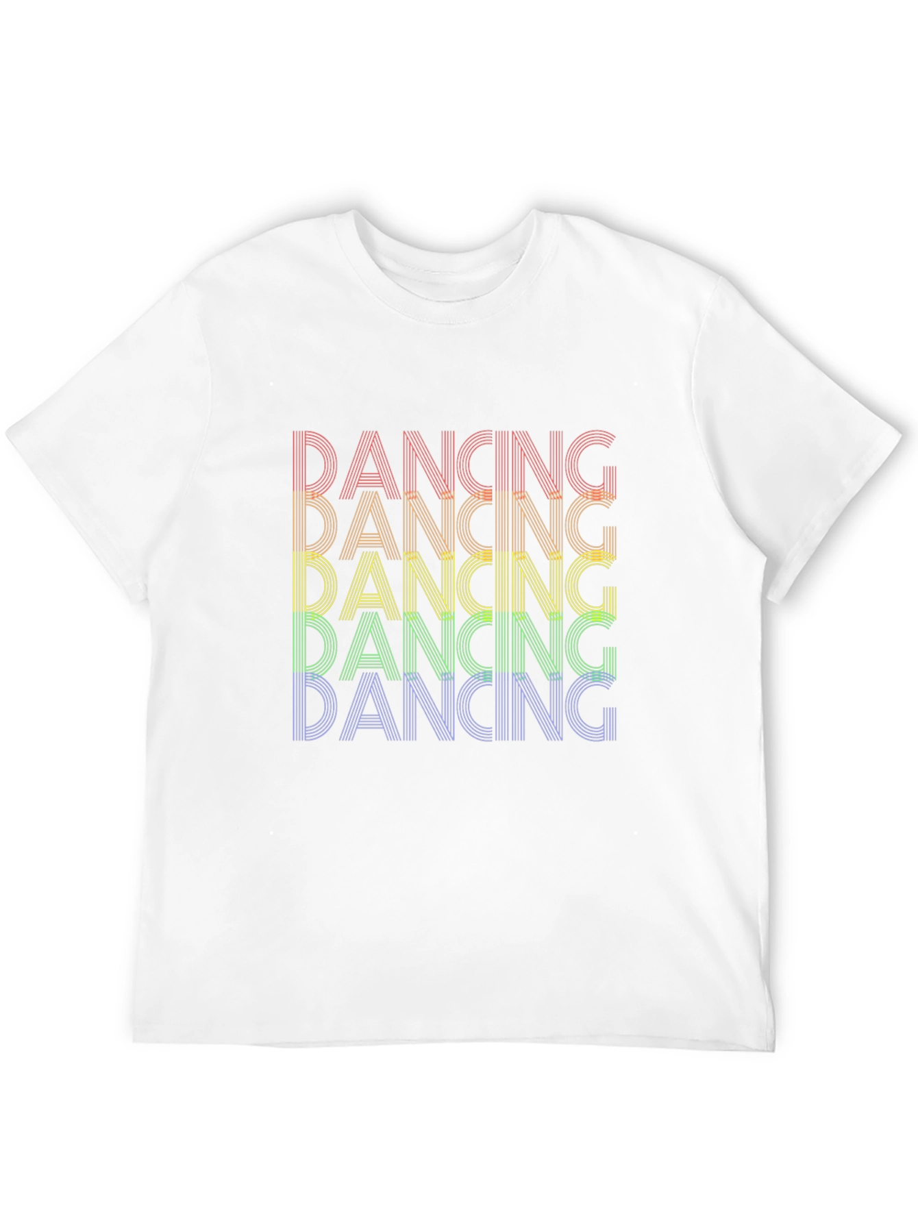 Rainbow Dancing Graphic Tee - Bold Statement Shirt