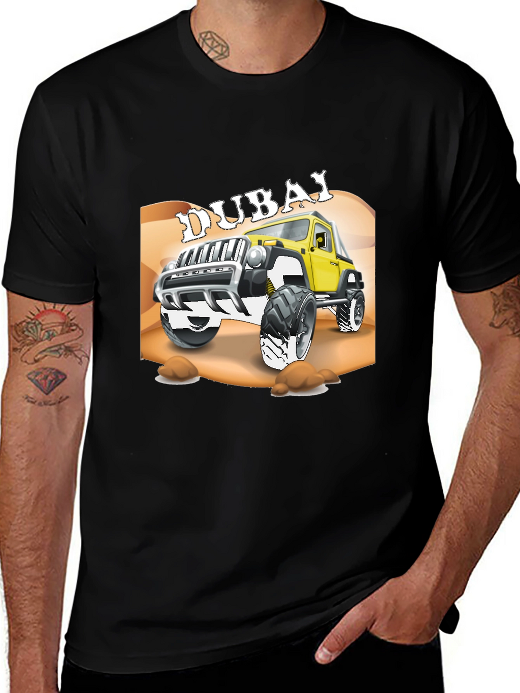 Dubai Jeep T-Shirt - Off-Road Adventure Tee