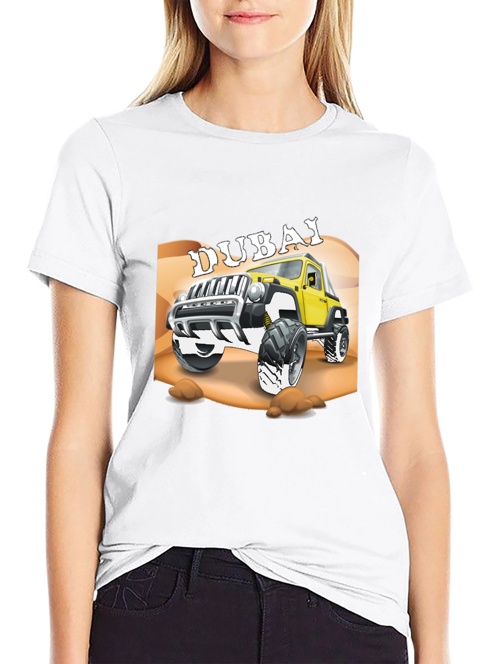 Dubai Jeep T-Shirt - Off-Road Adventure Tee