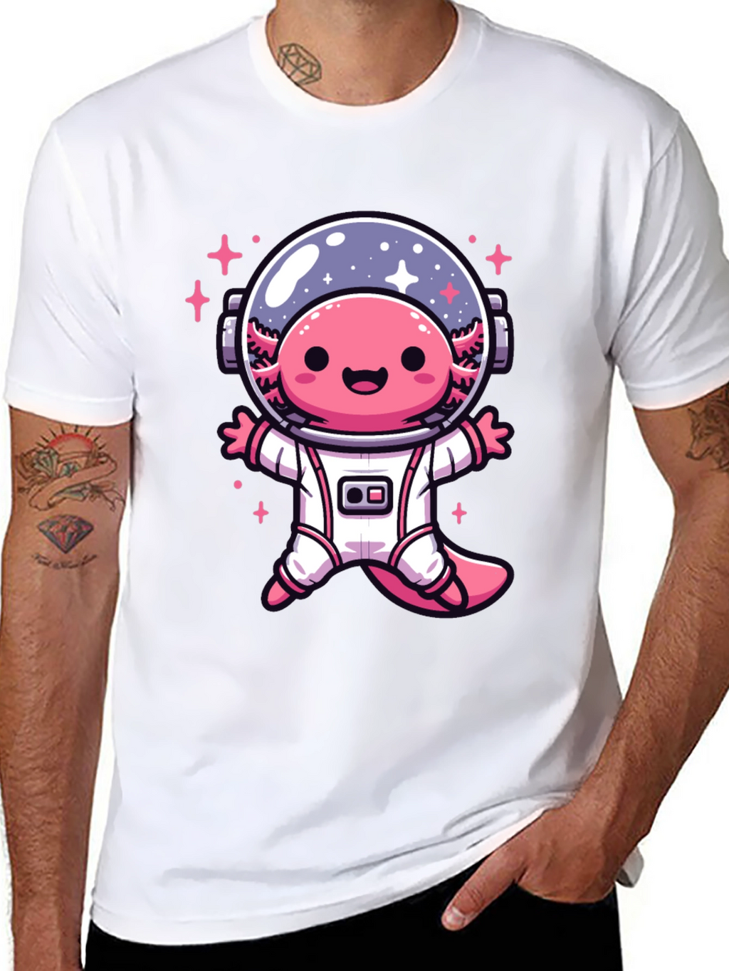 Axolotl Astronaut Graphic Tee - Space Cute