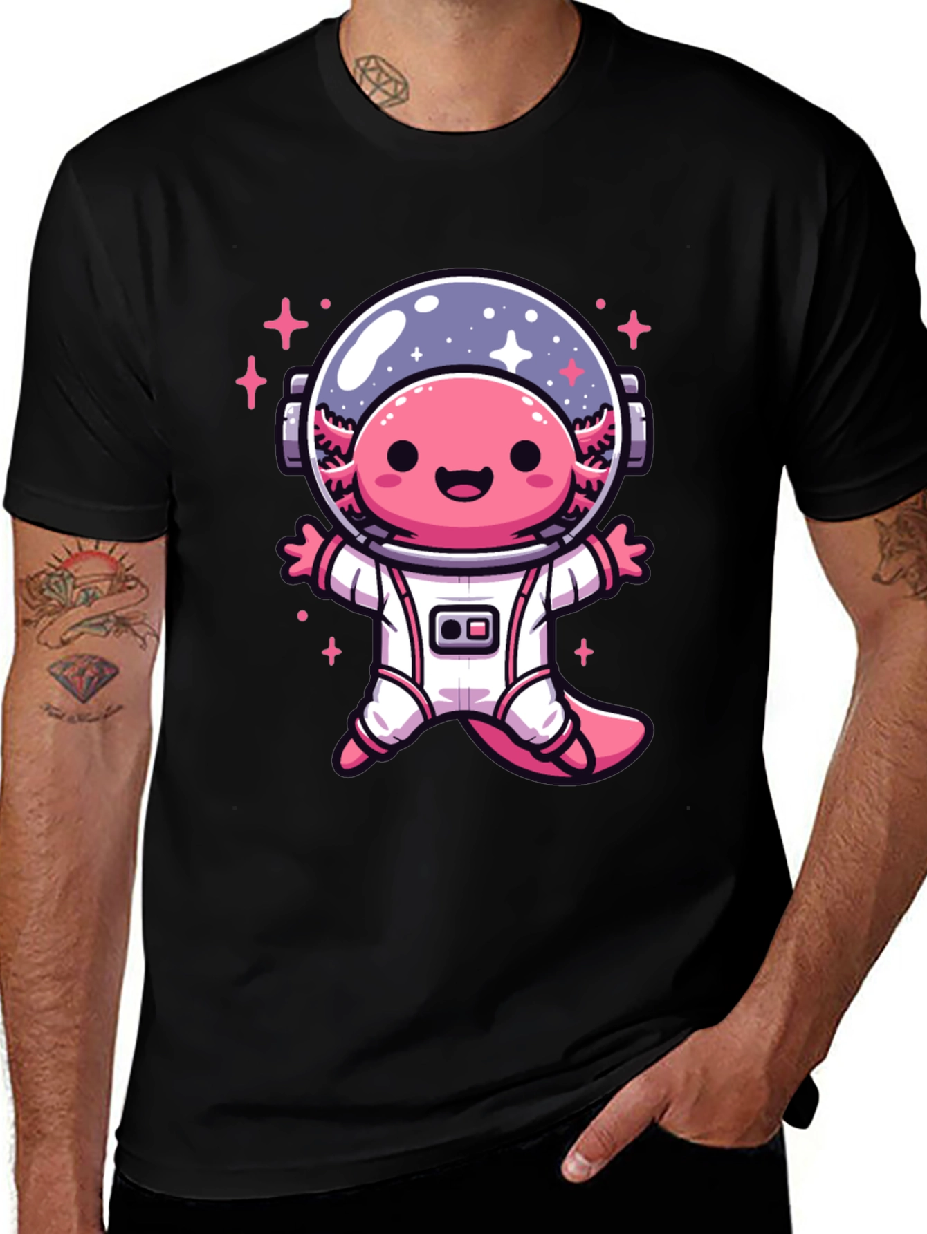 Axolotl Astronaut Graphic Tee - Space Cute