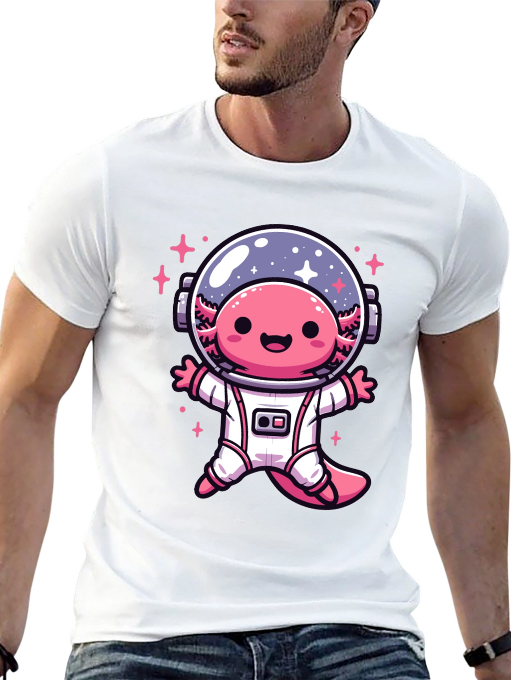 Axolotl Astronaut Graphic Tee - Space Cute