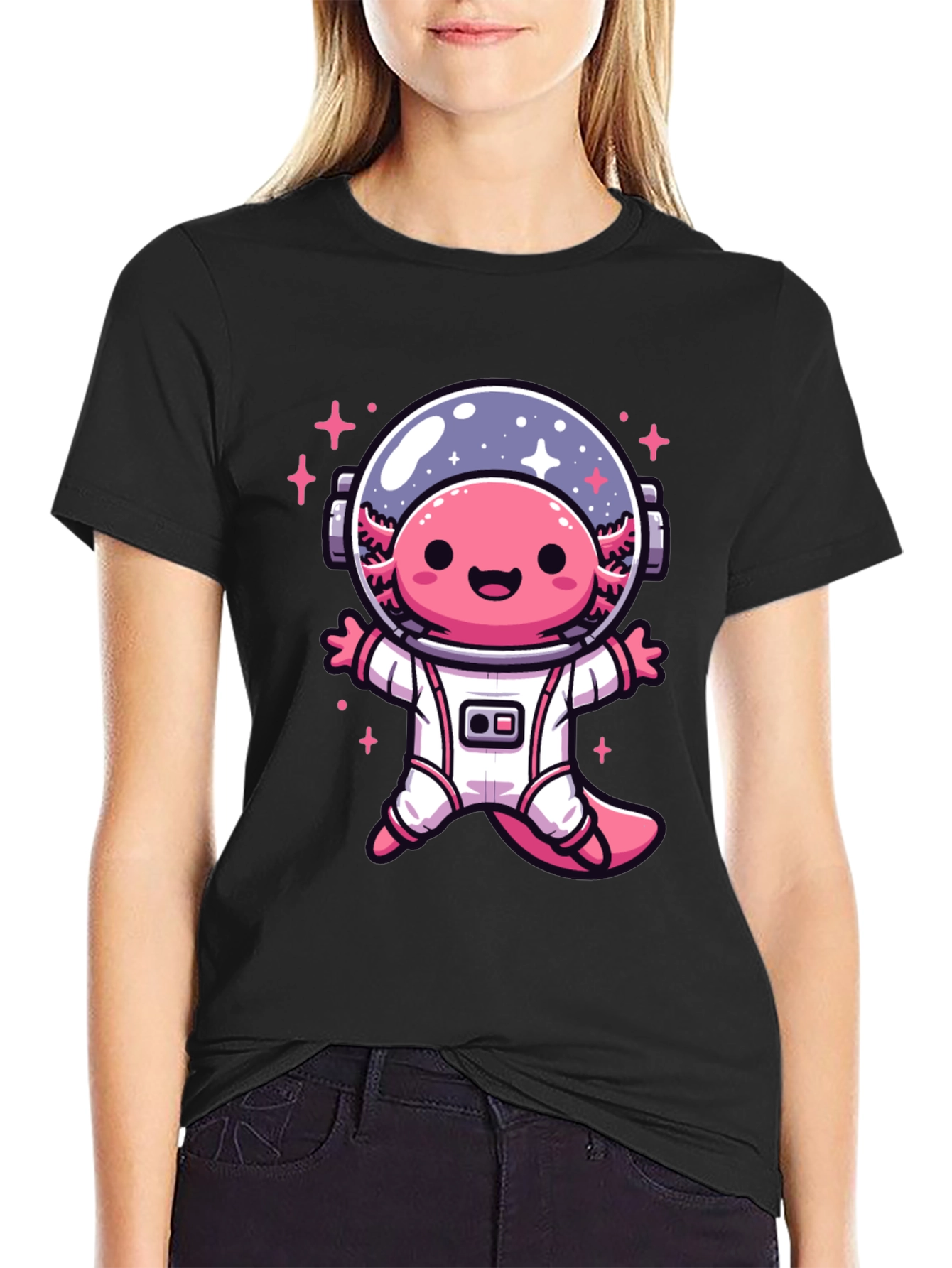 Axolotl Astronaut Graphic Tee - Space Cute