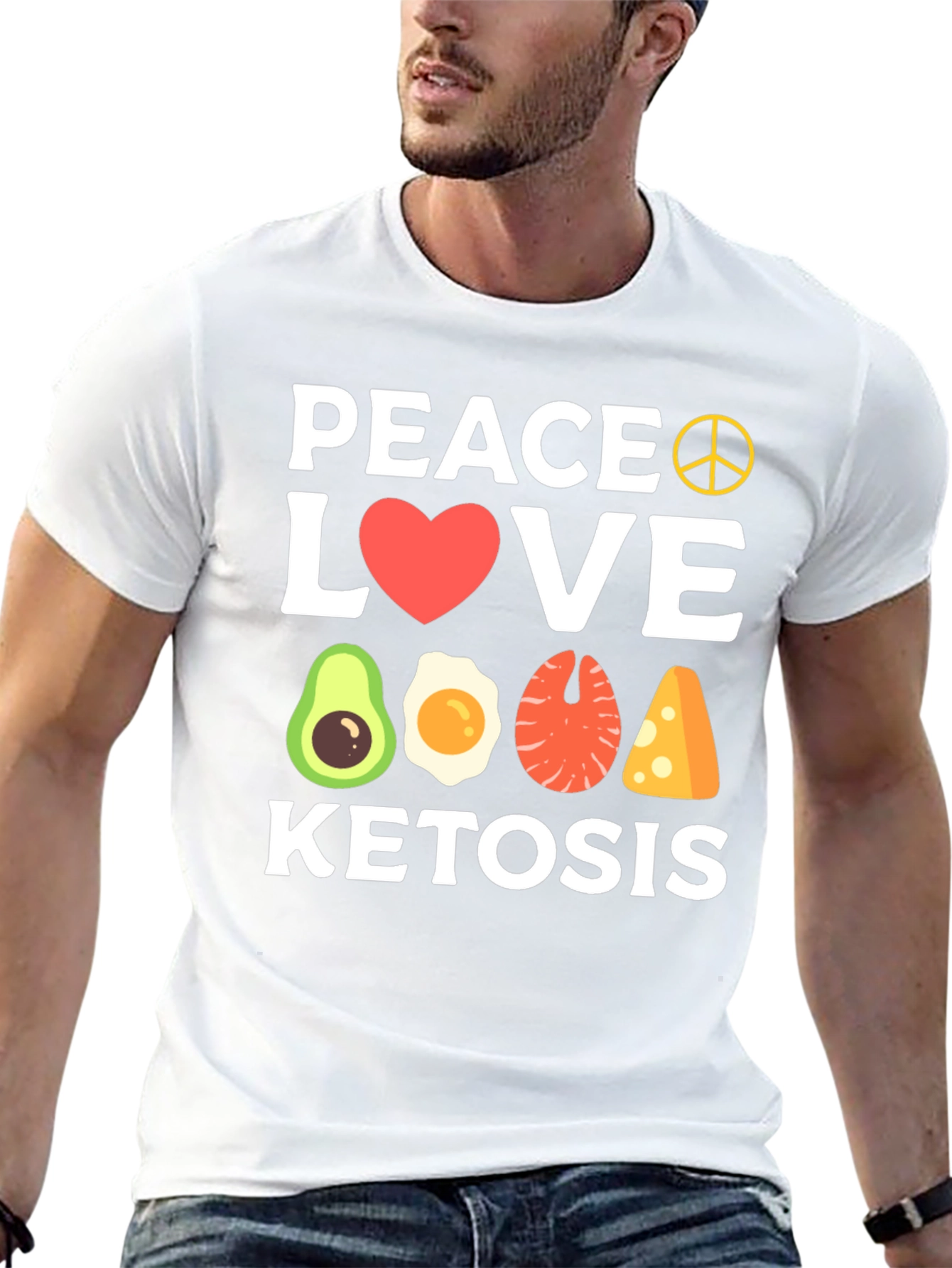Peace Love Ketosis Black T-Shirt