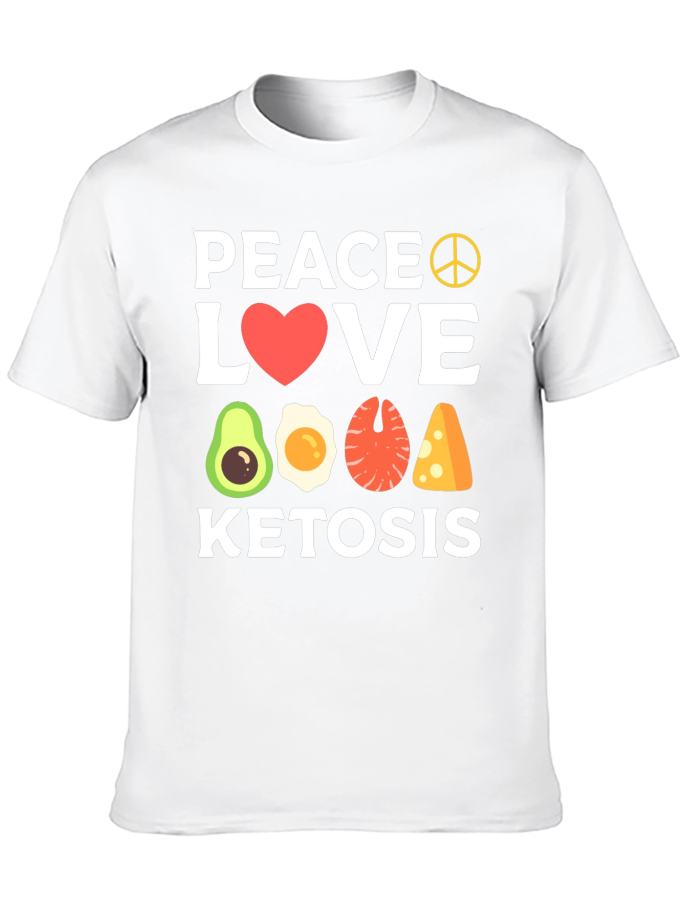Peace Love Ketosis Black T-Shirt
