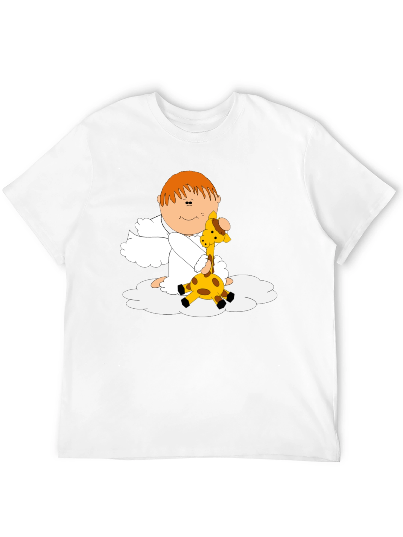 Angel and Giraffe Black T-Shirt