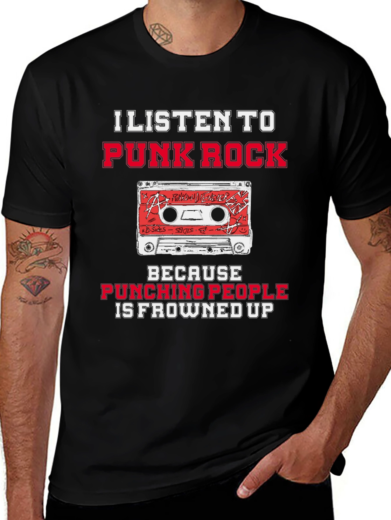 Punk Rock Cassette Graphic Tee