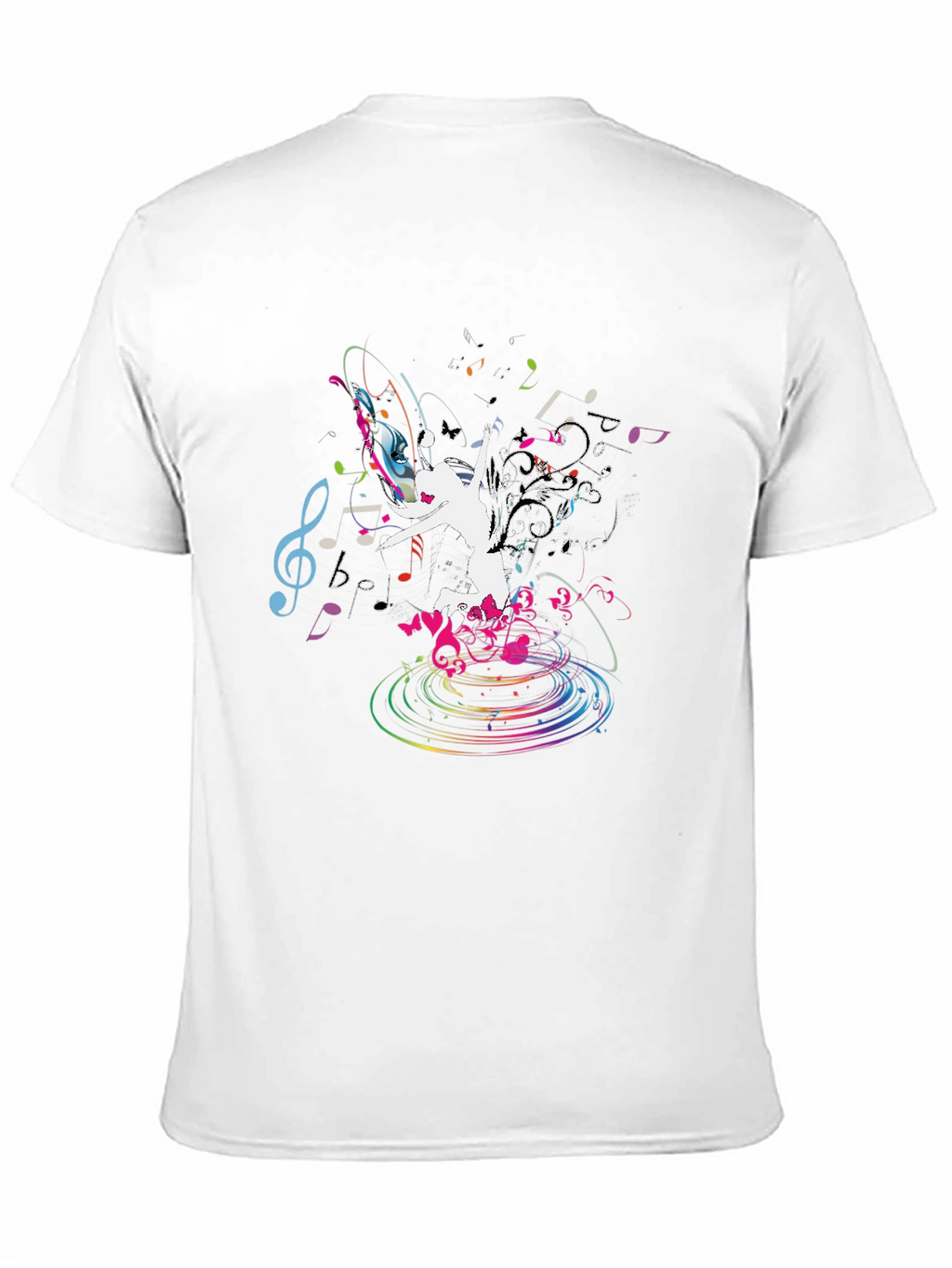 Music Dance Graphic Black T-Shirt