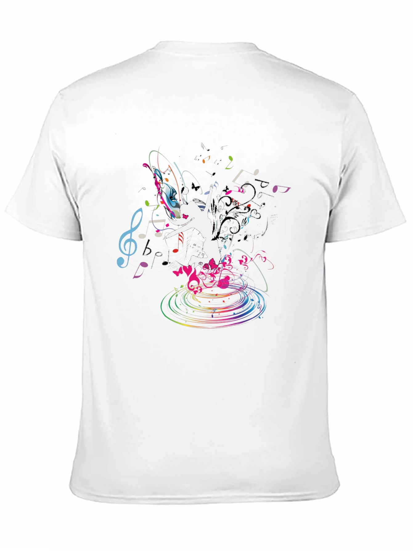 Music Dance Graphic Black T-Shirt