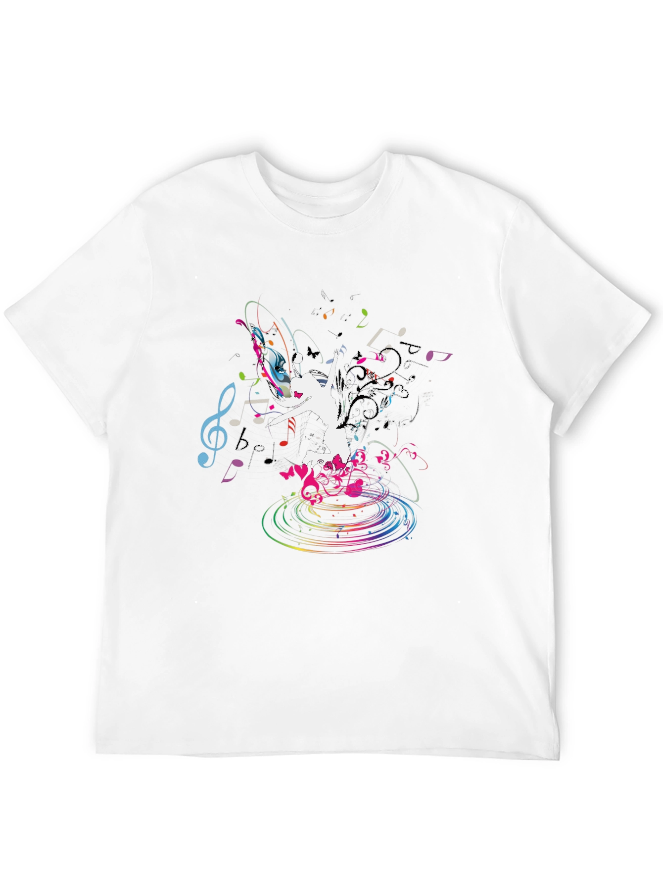 Music Dance Graphic Black T-Shirt
