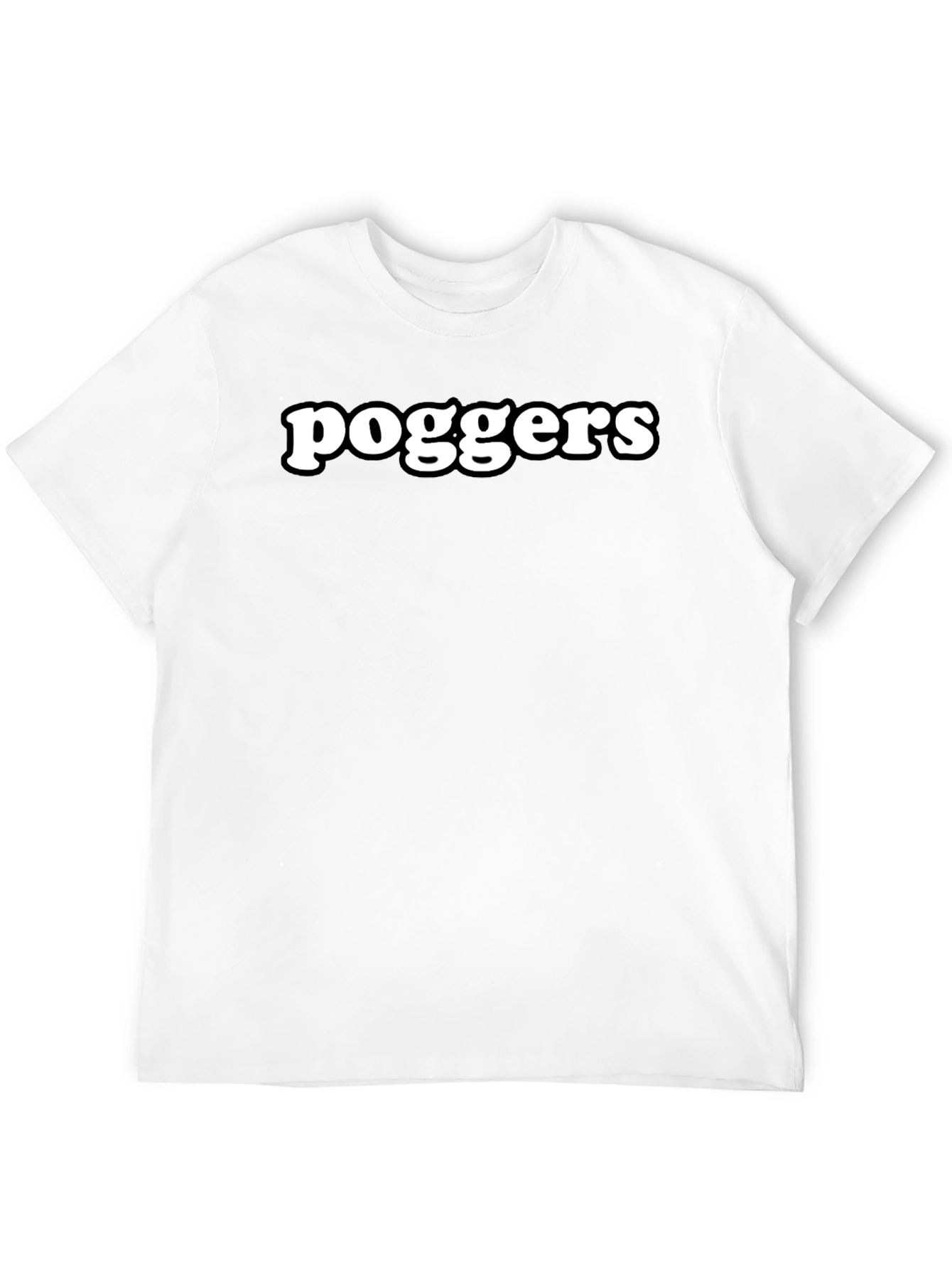 Poggers Black Graphic T-Shirt