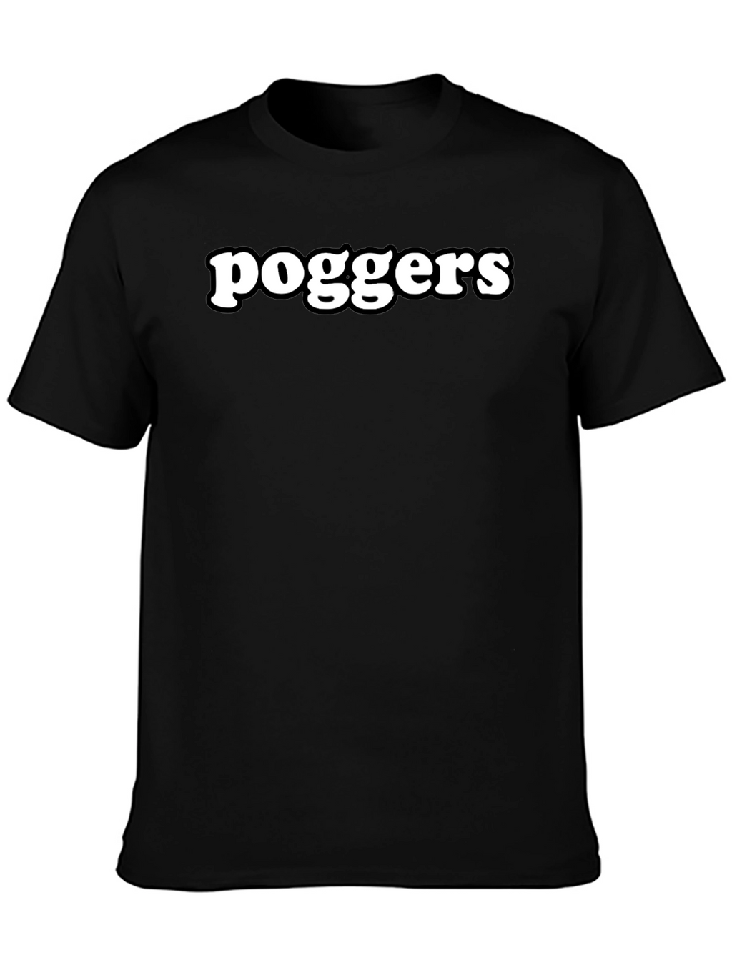Poggers Black Graphic T-Shirt