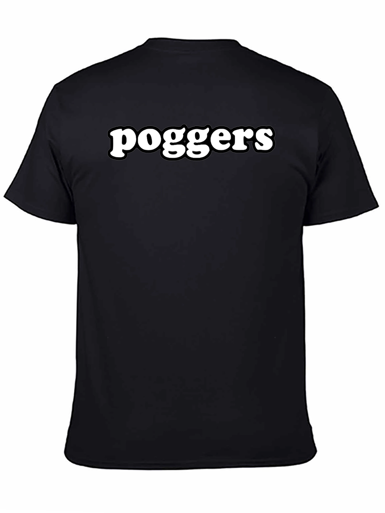 Poggers Black Graphic T-Shirt