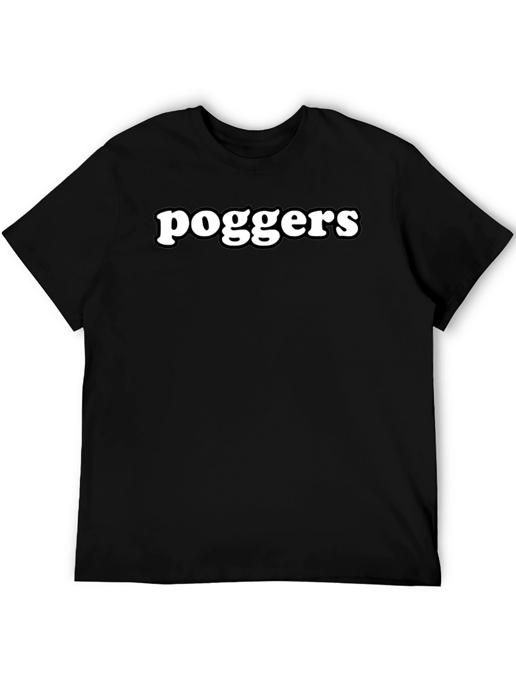Poggers Black Graphic T-Shirt