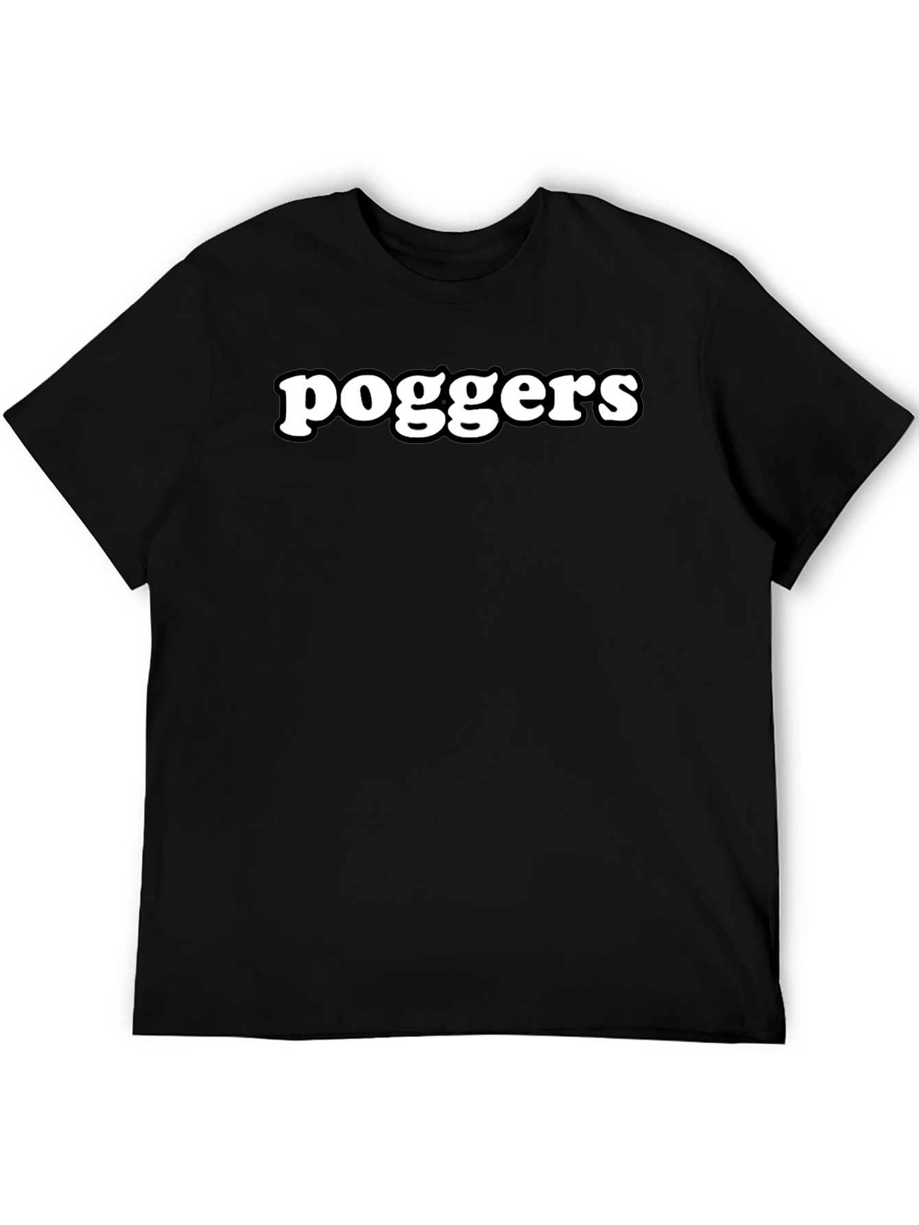 Poggers Black Graphic T-Shirt